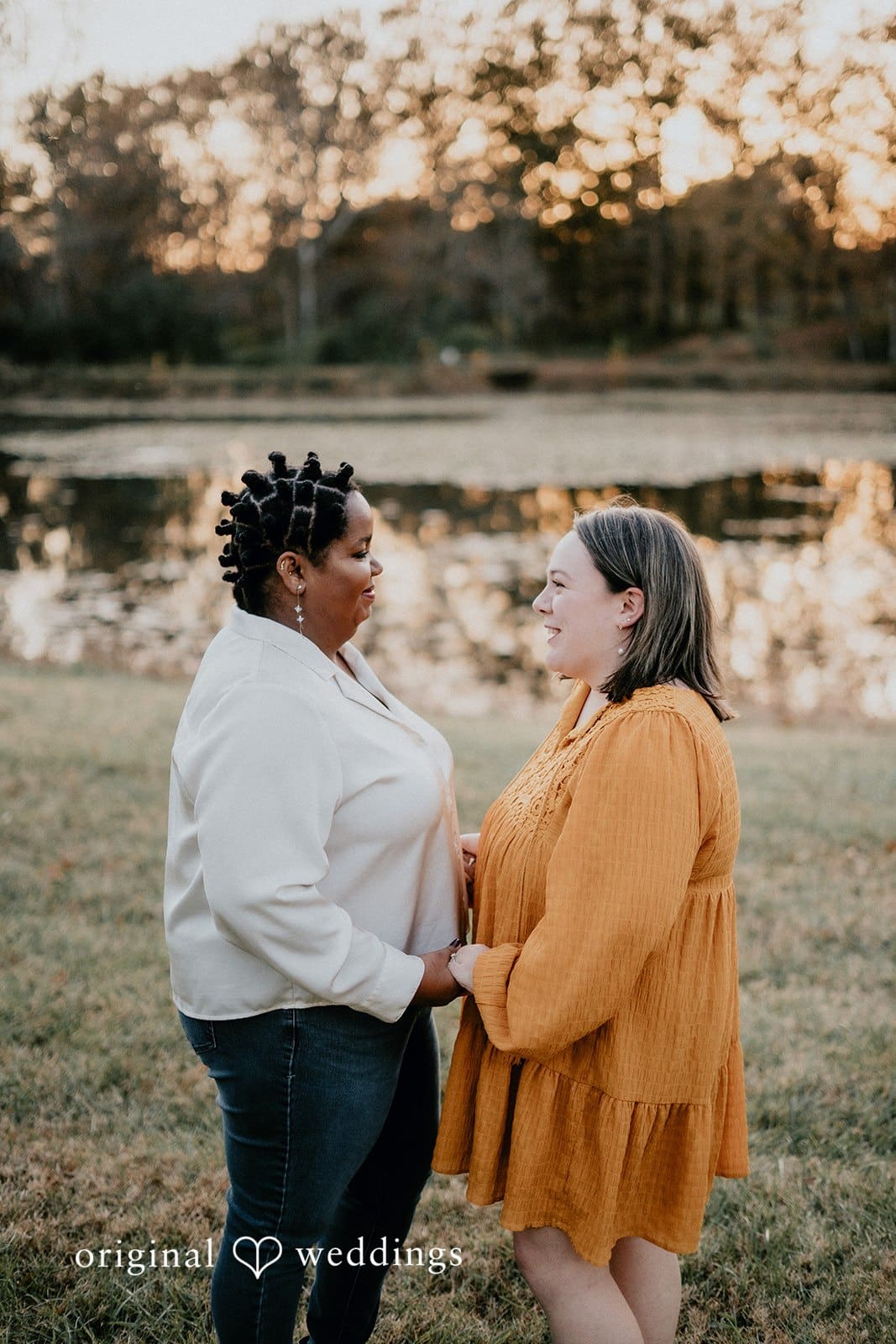 A heart-to-heart portrait of the couple at Queeny Park