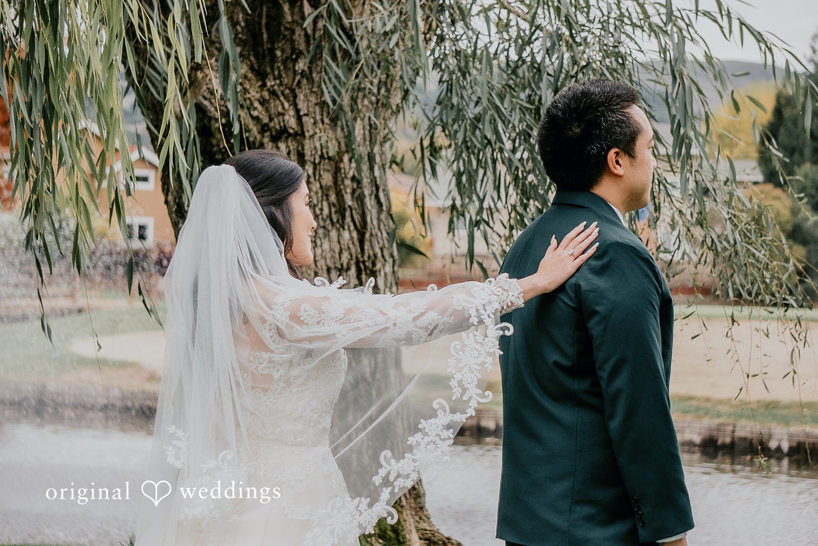 A heartfelt portrait of the bride about to unveil herself to the groom
