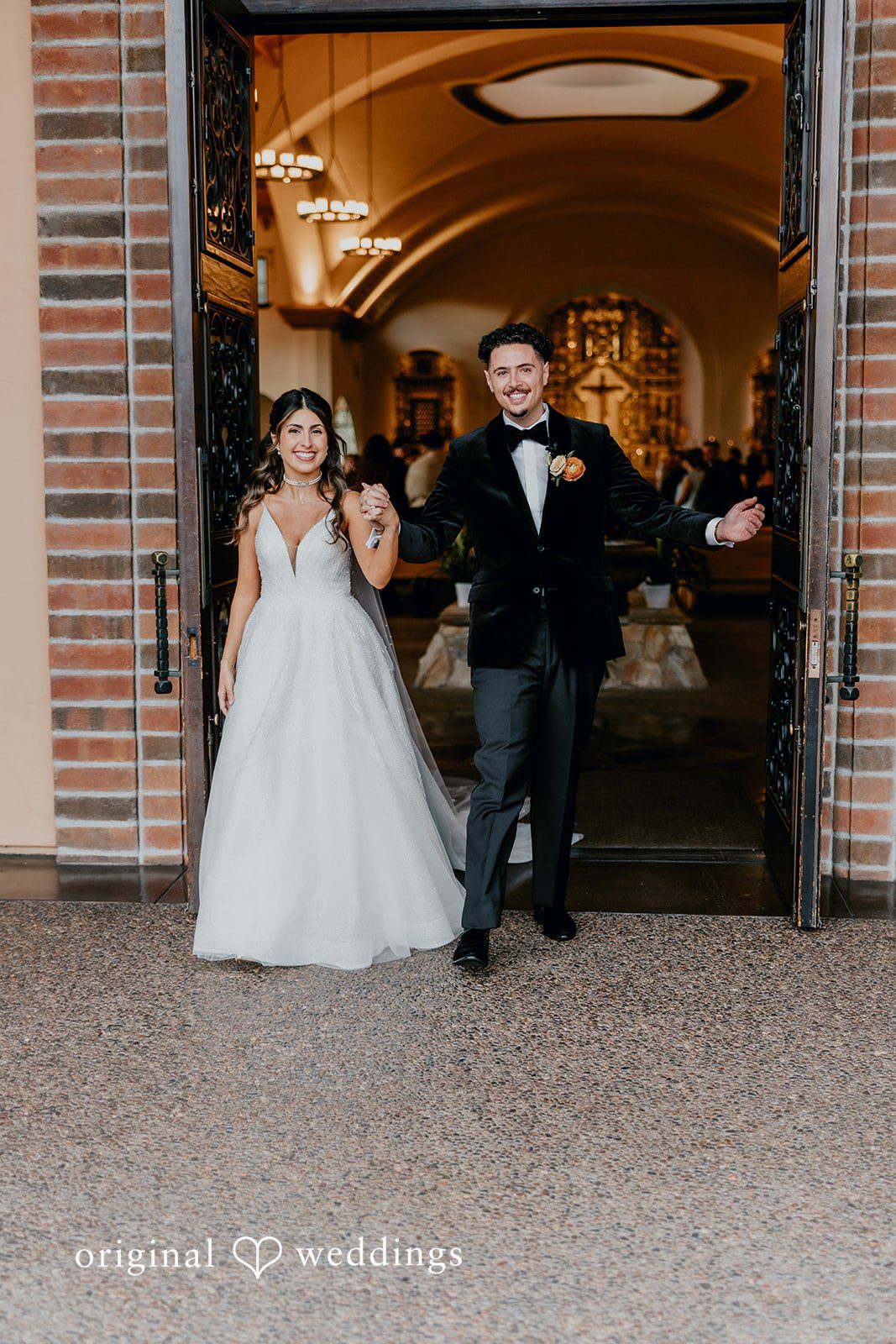 Jakob + Flowreen A portrait of the joyful couple after their wedding ceremony