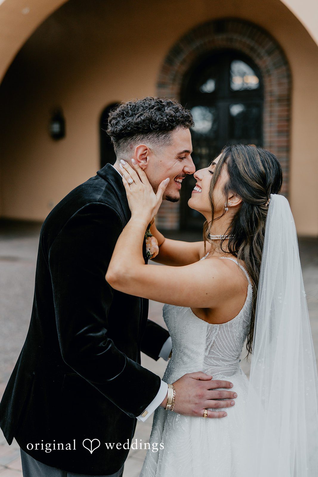 Jakob + Flowreen A romantic portrait of the couple after their wedding ceremony