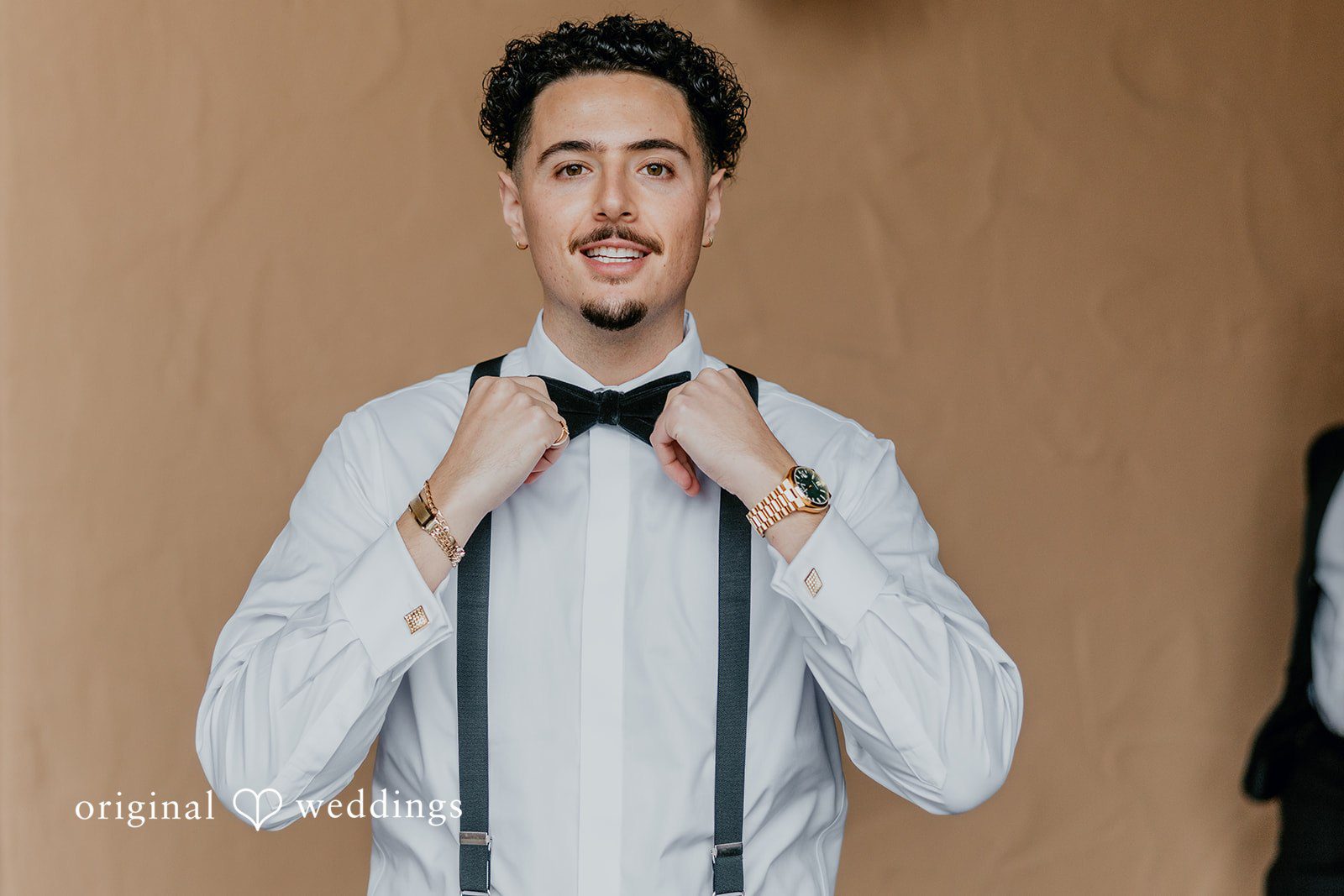 Jakob + Flowreen A cute getting-ready portrait of the groom