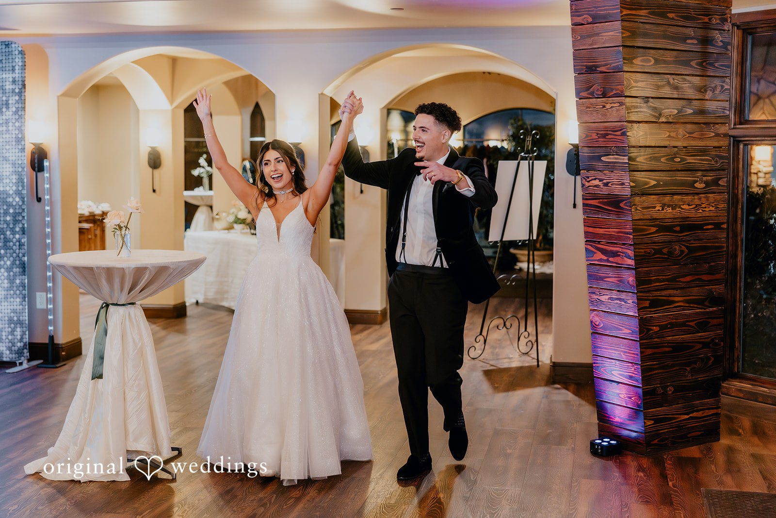 Jakob + Flowreen The couple’s joyful grand entrance to their wedding reception