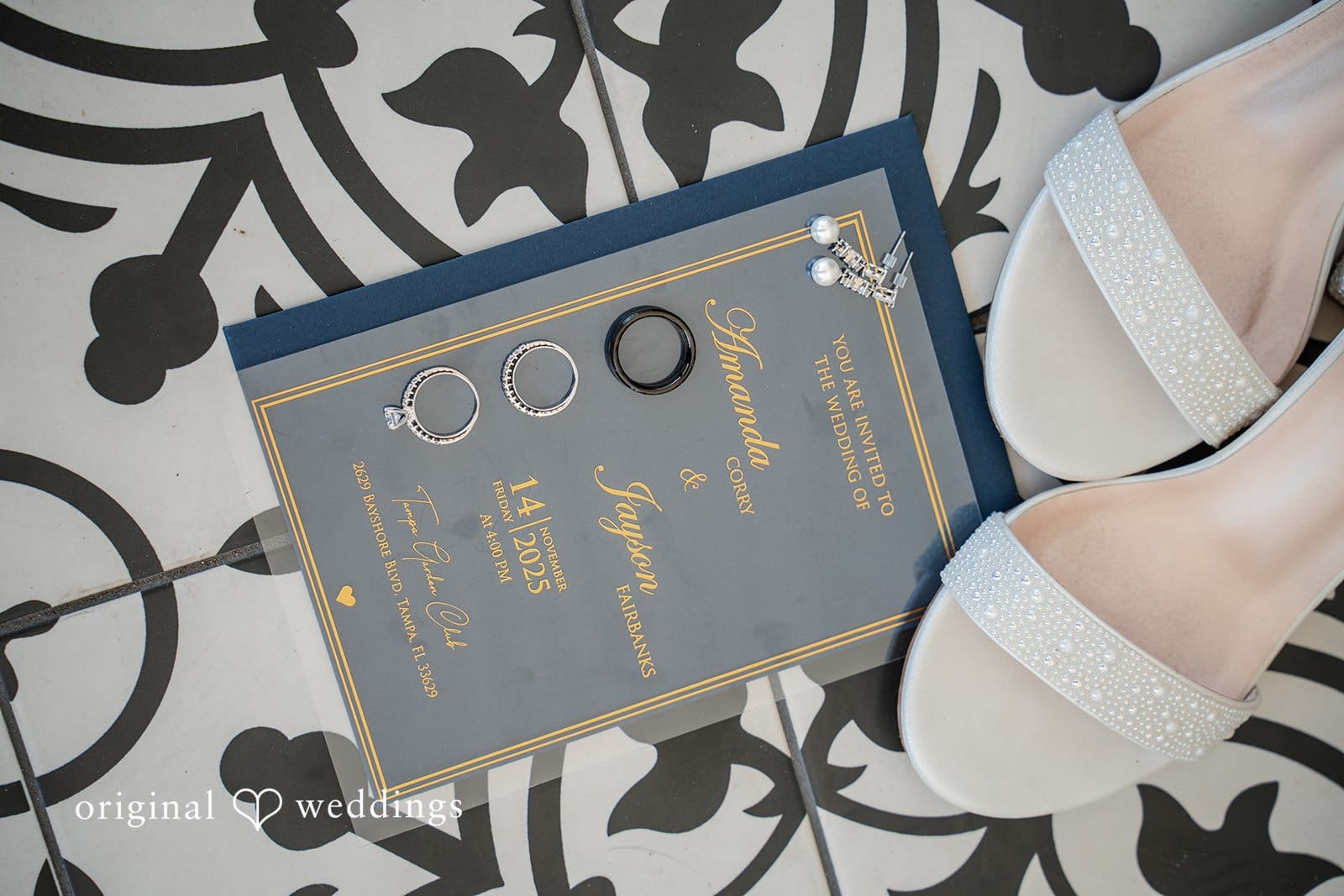 Wedding invitation suite and stationery details photographed before the ceremony