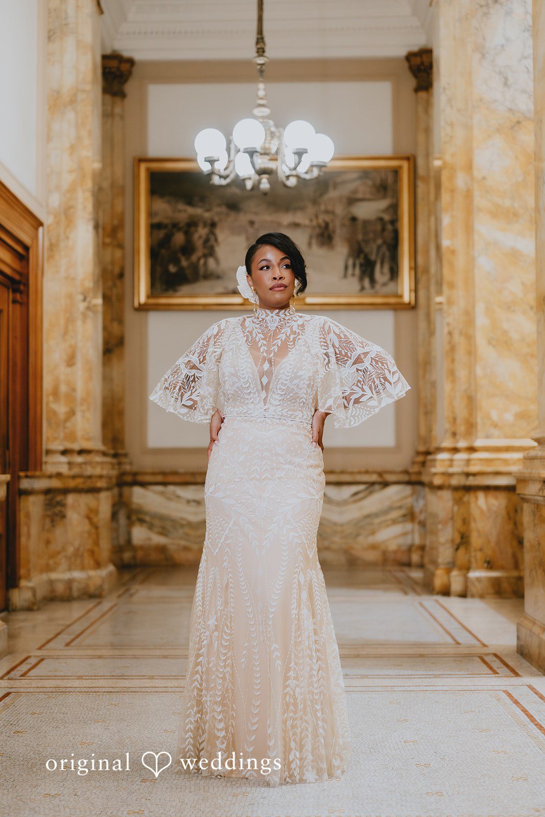 Our Milwaukee wedding photographers captured a stunning portrait of the bride before the wedding reception