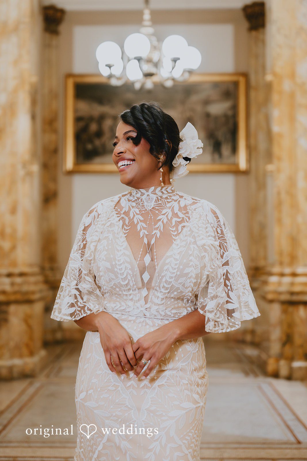 A beautiful portrait of the bride