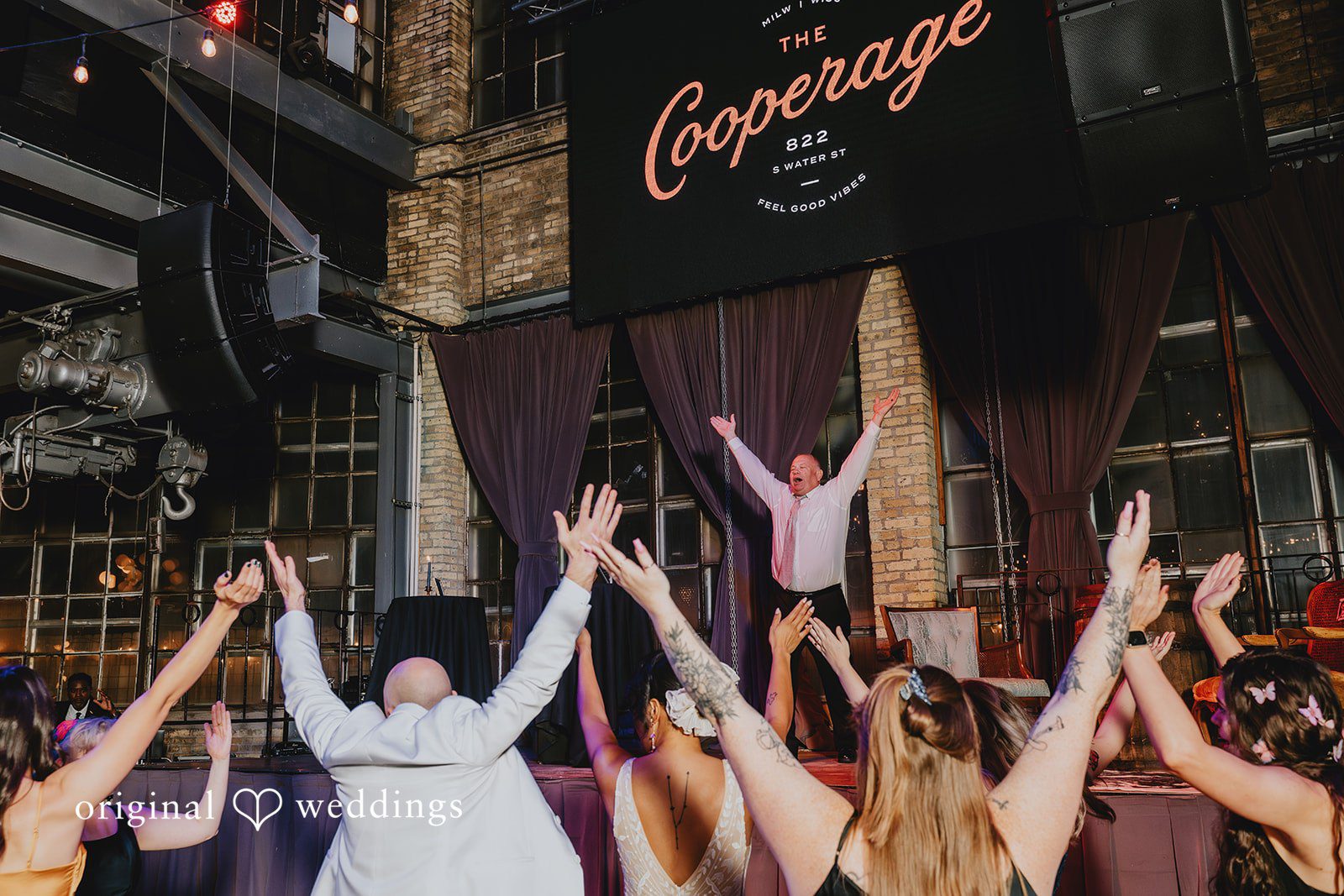 Fun time at The Cooperage wedding reception