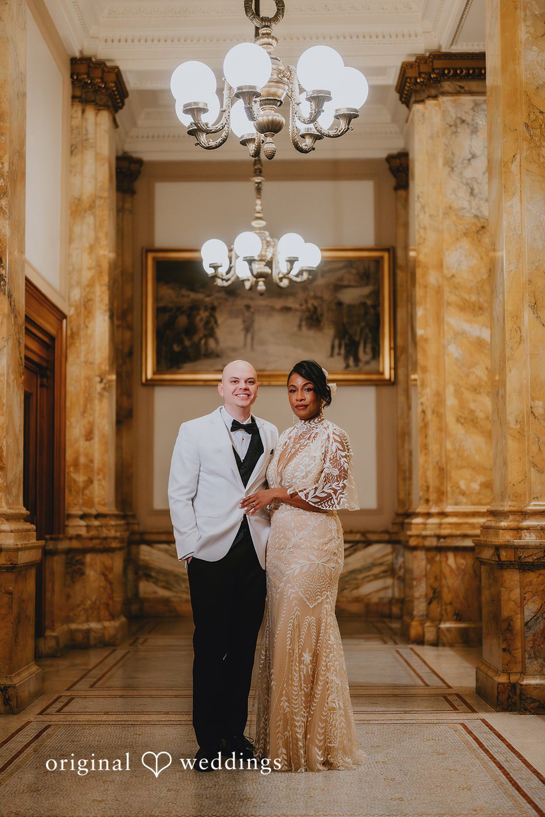 A stunning portrait of the couple at The Cooperage