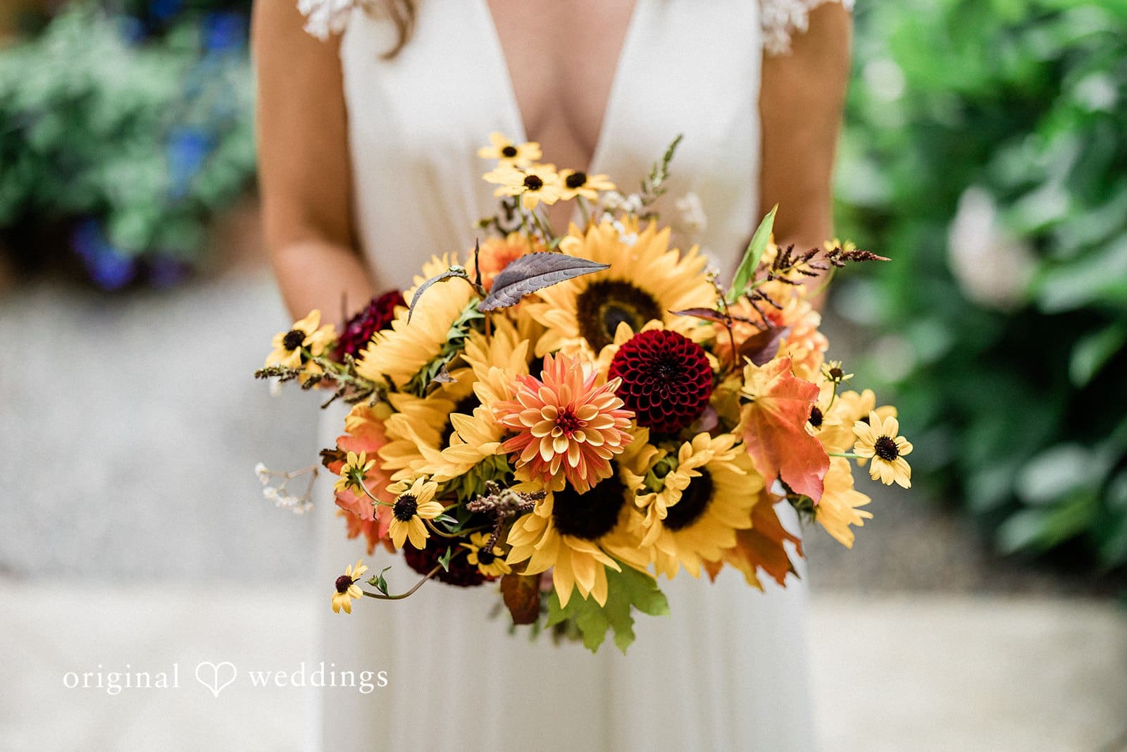 Picture of bride holding flowers