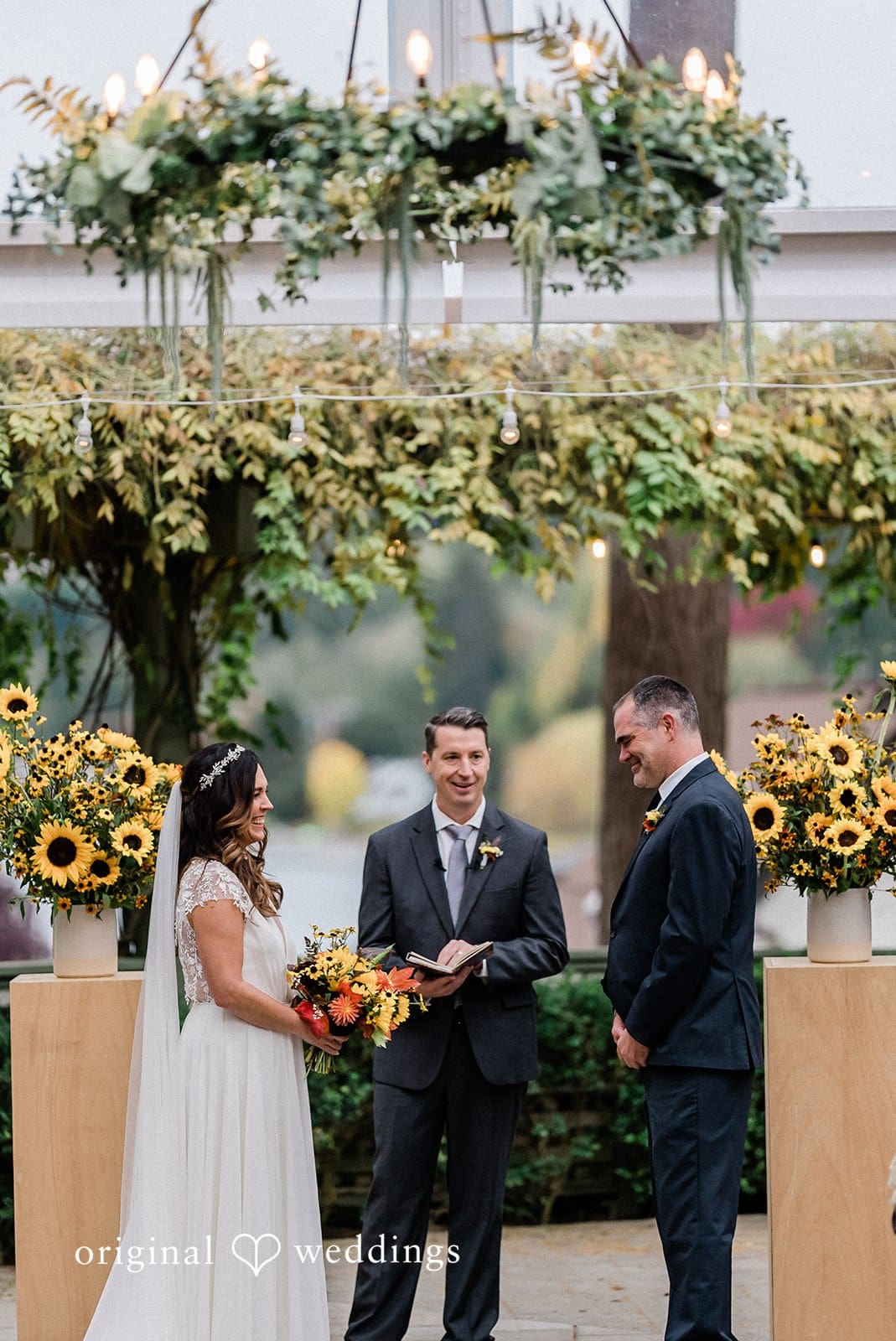 Bride and groom exchanging vows