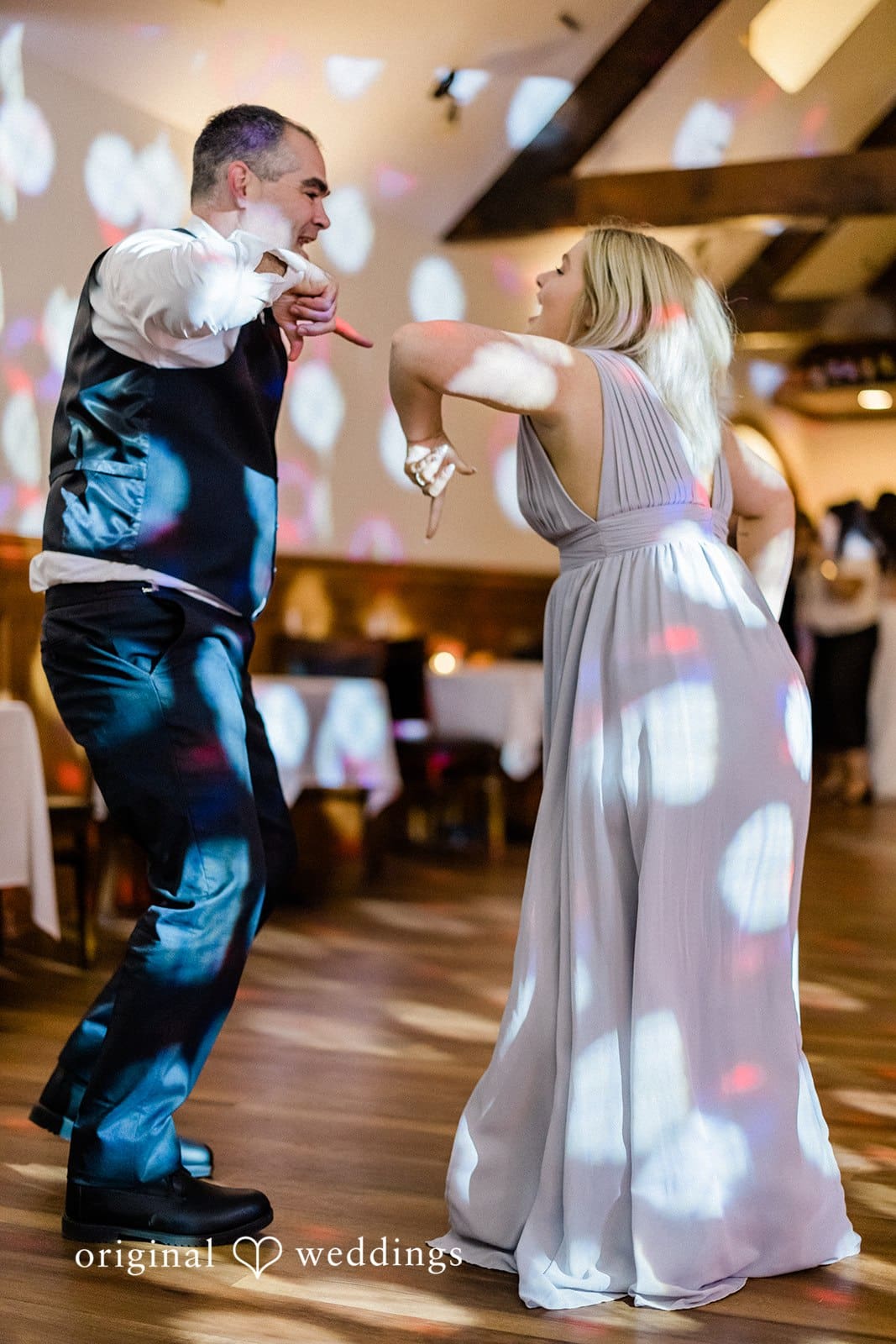 Lovely picture of groom dancing joyfully