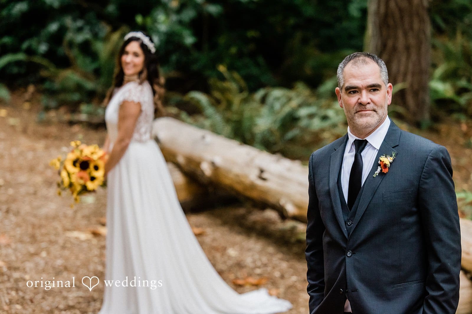 Stunning pose of couple by Seattle wedding photography
