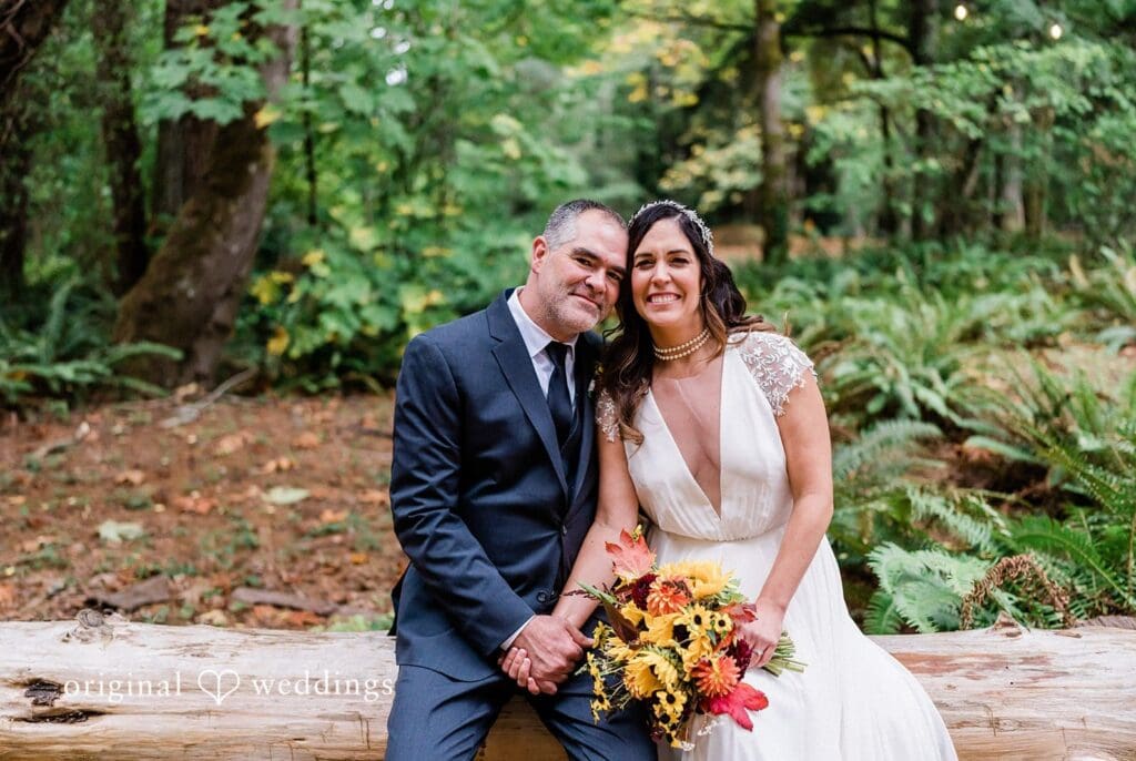 Heather + Tim Romantic portrait of couple at Manor House by Seattle wedding photographers