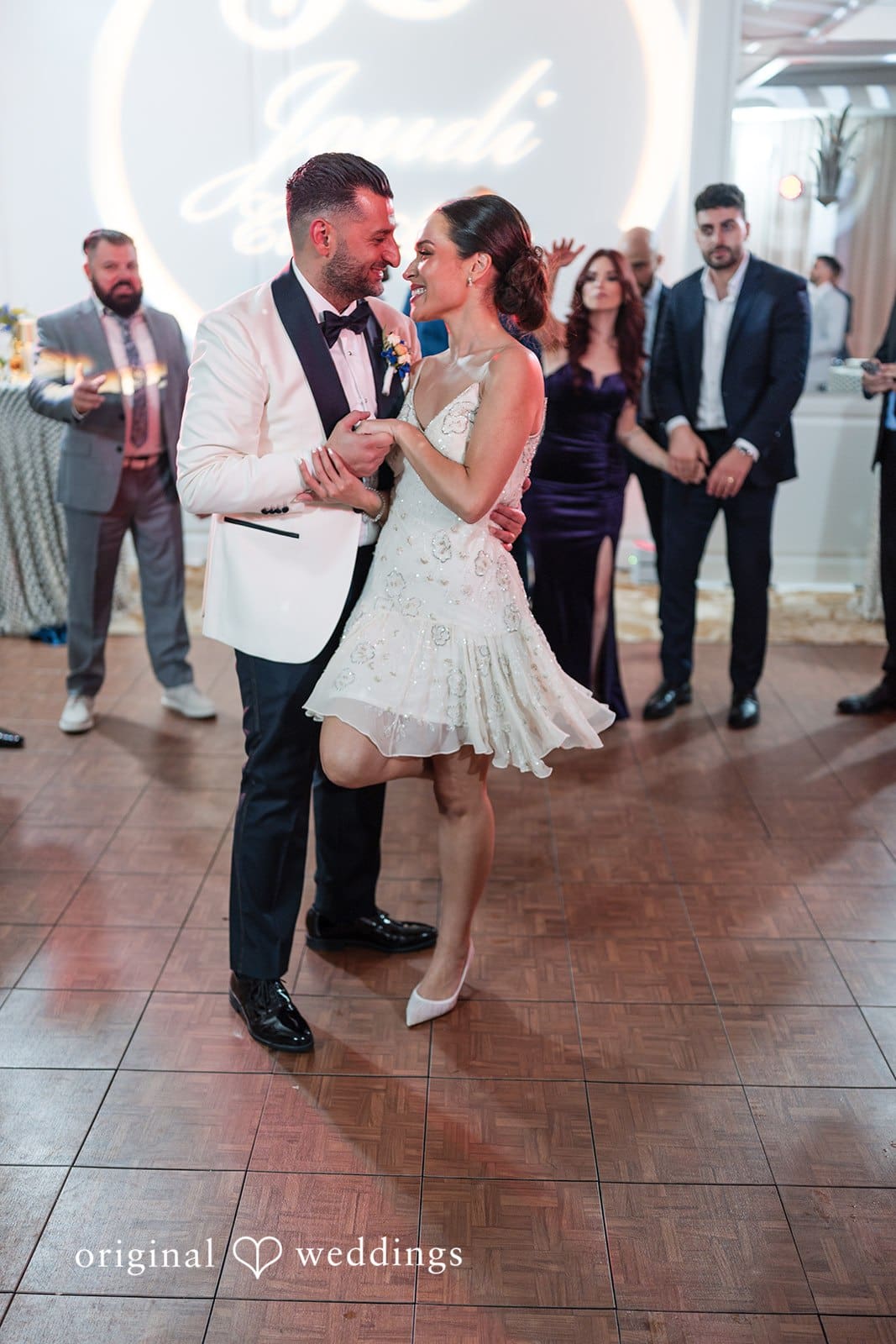 Couple enjoying a romantic dance together at The Palms Hotel & Spa