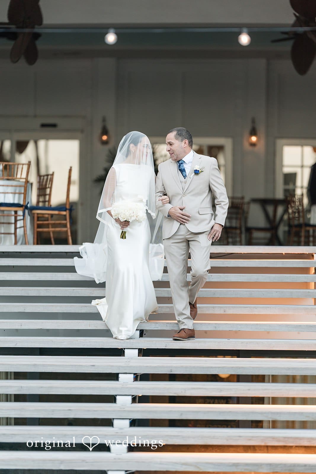 Lovely entry picture of bride with her companion