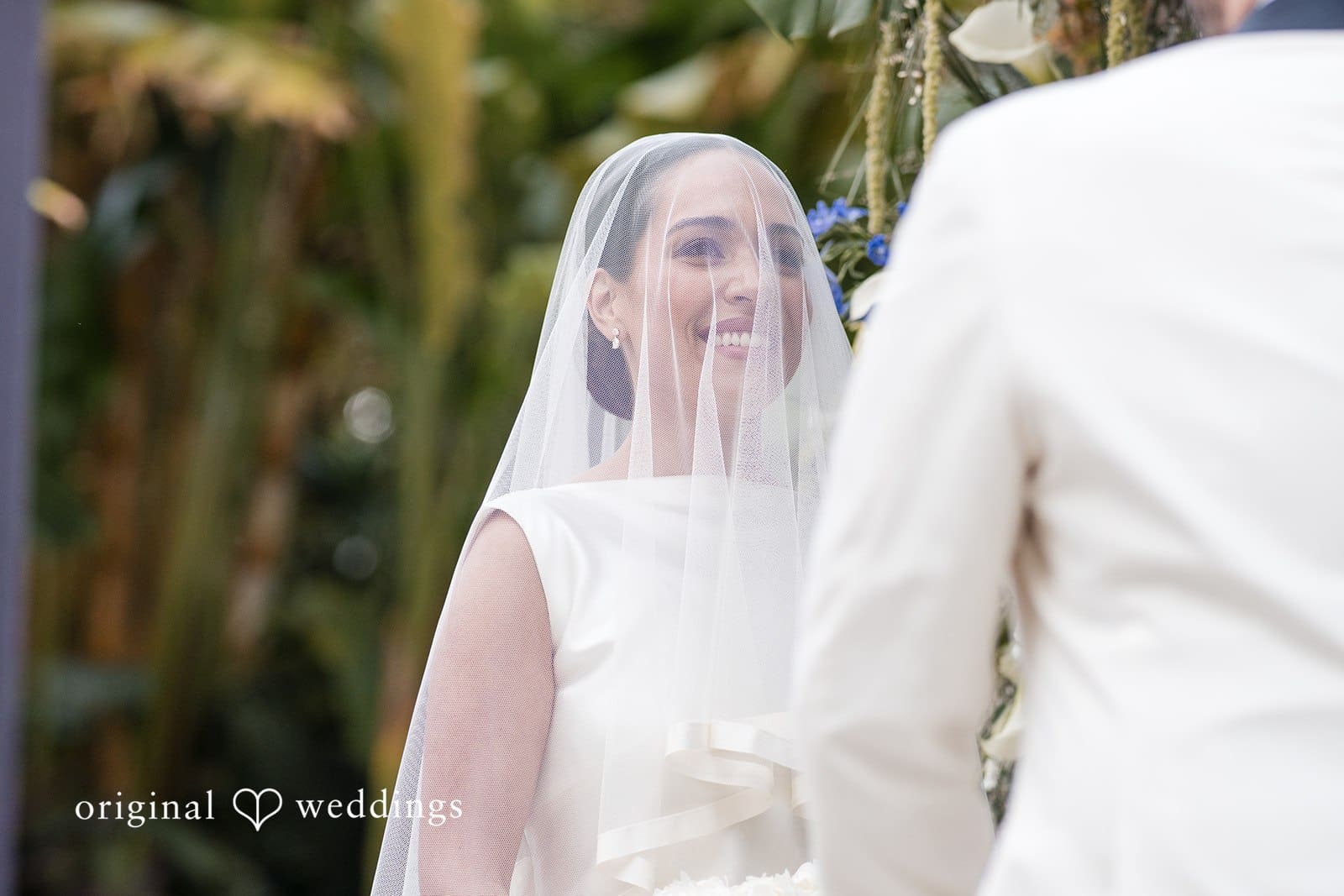 Intimate close-up of bride with groom at The Palms Hotel & Spa
