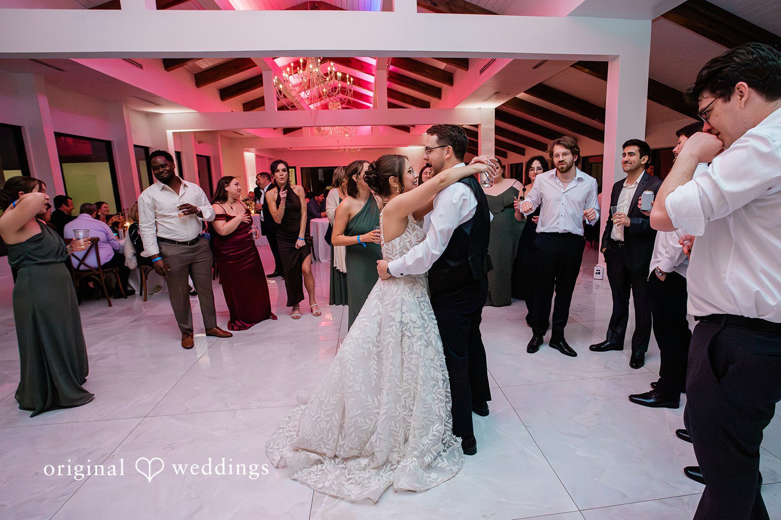 The couple’s romantic moment at The Videre Estate wedding reception