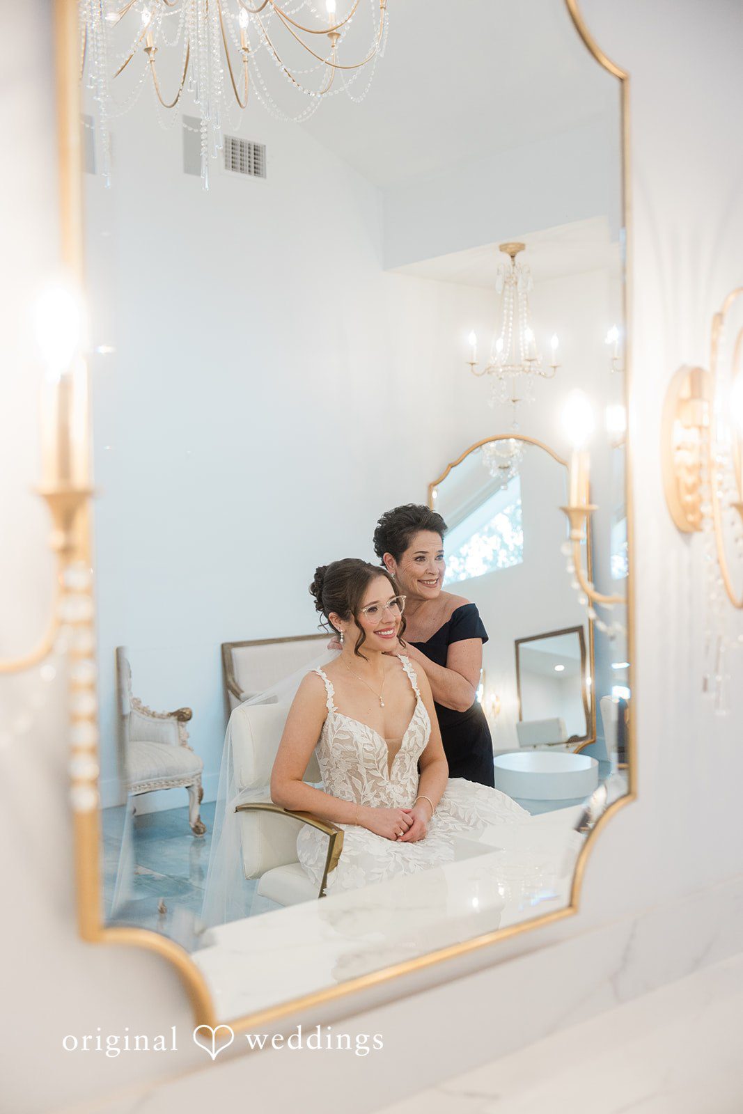 A stylish portrait from the getting-ready moment of the bride