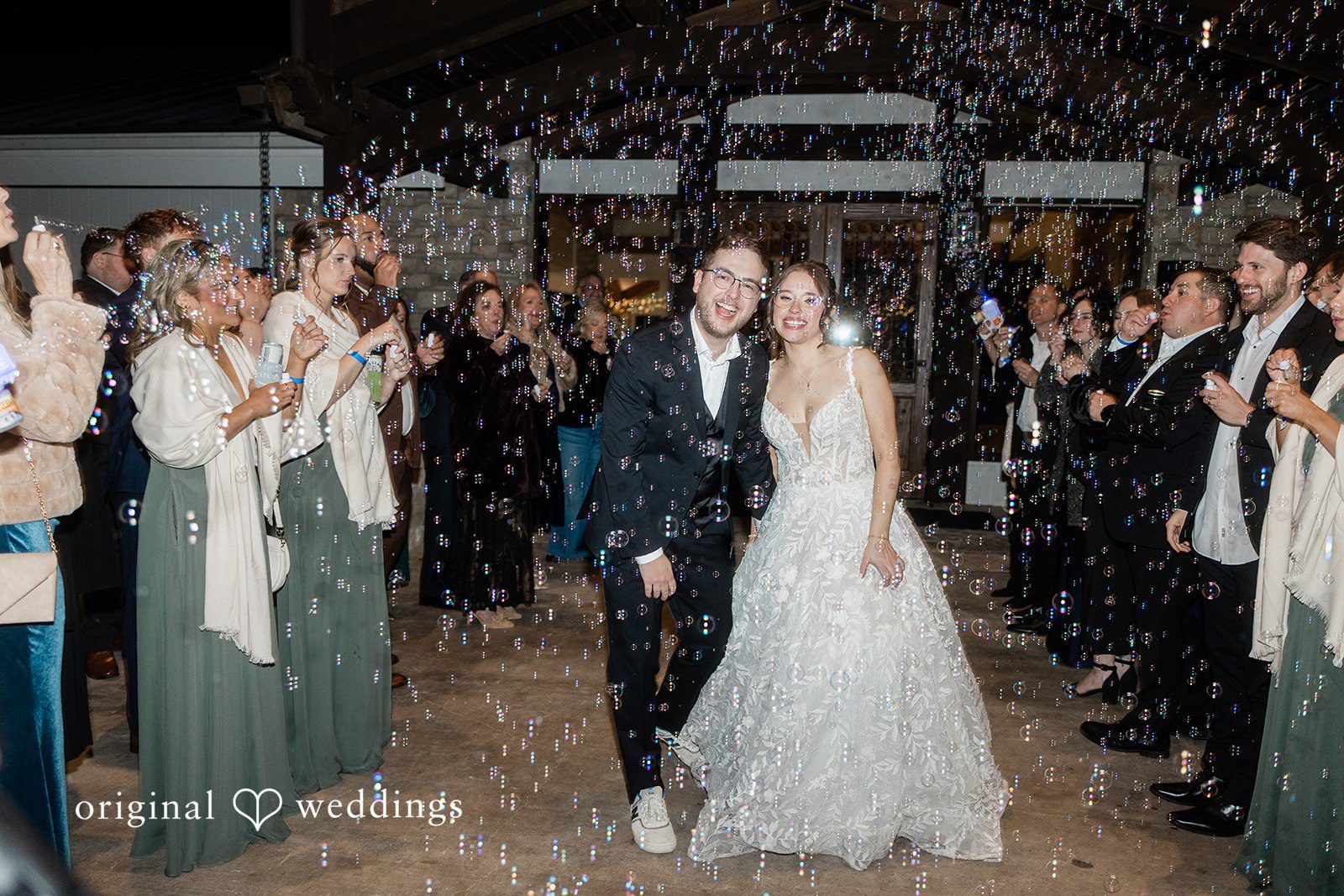 The couple’s grand exit after their wedding reception