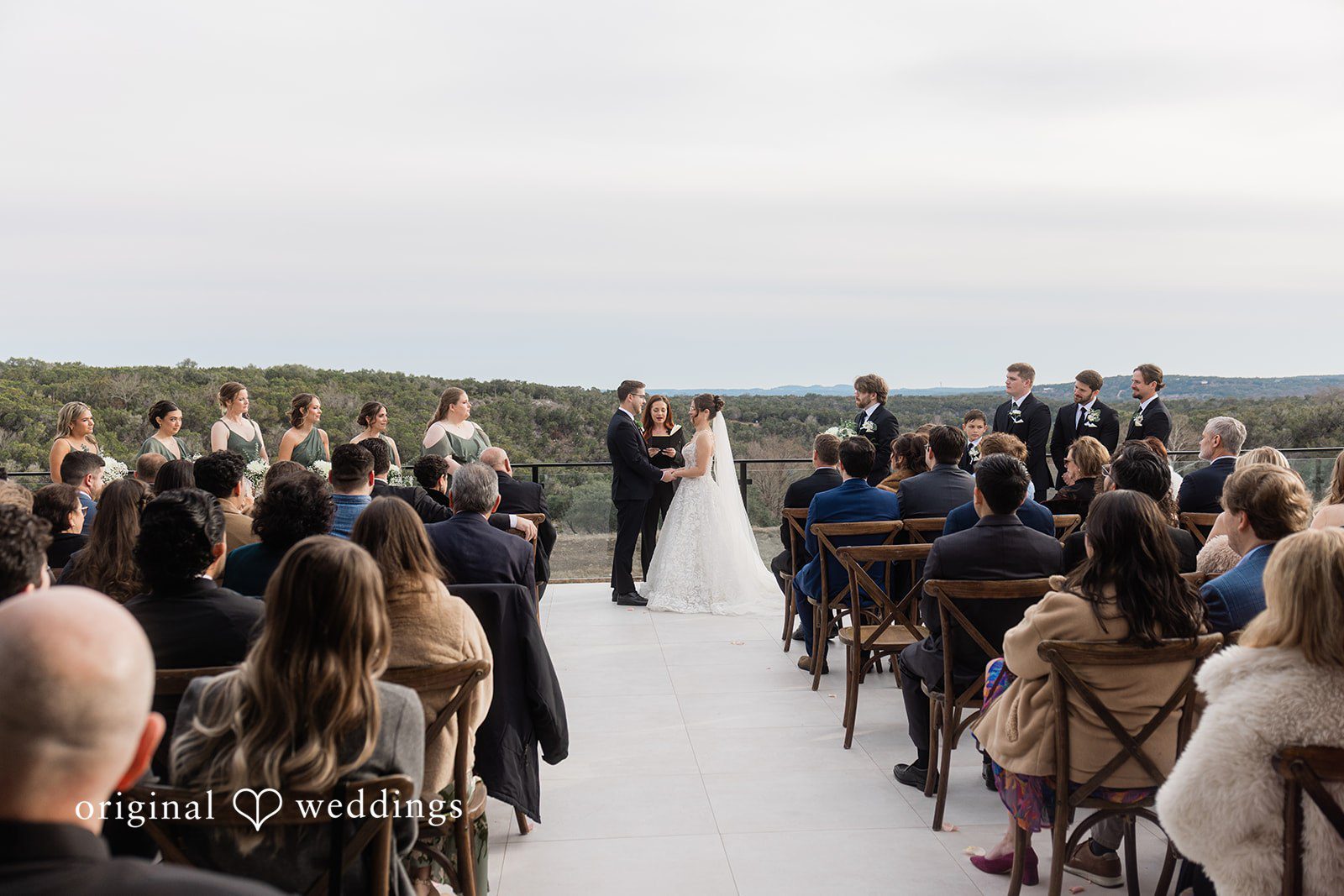 The bride and groom exchange marital vows at the outdoor area of The Videre Estate