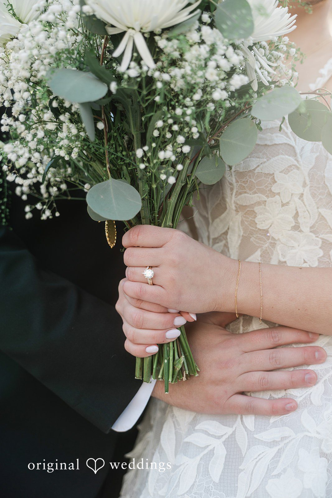 A beautiful close-up shot of the couple