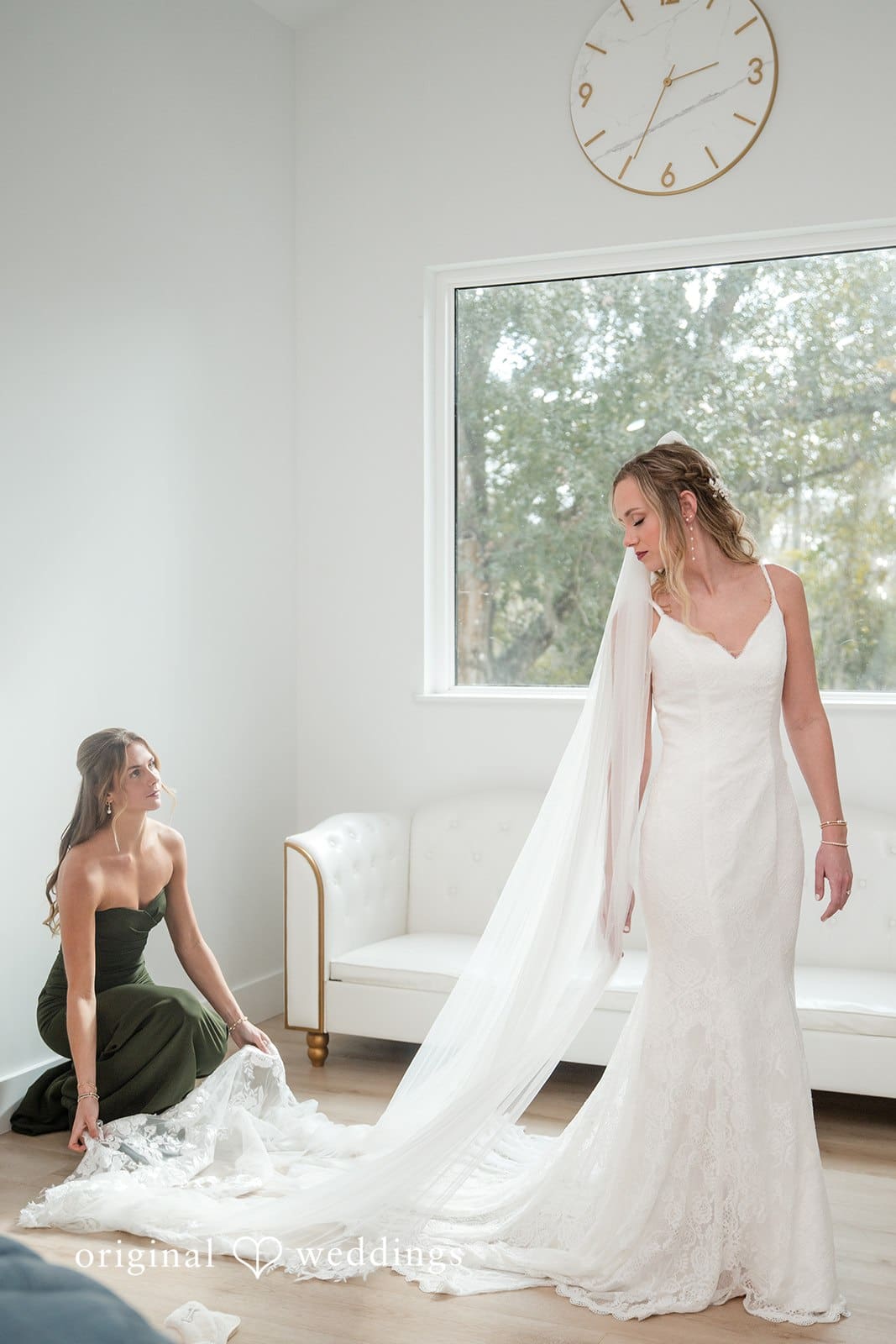Brianne + Luke Beautiful wedding dress with delicate details