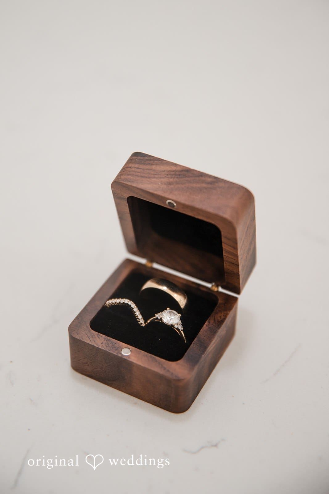 Brianne + Luke Romantic ring detail shot for wedding day