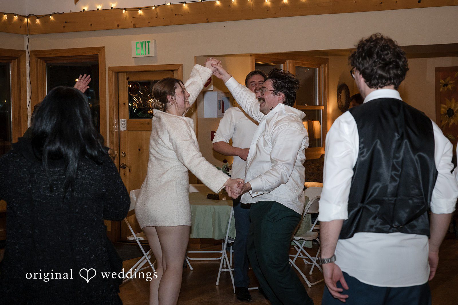 The couple dances the night away