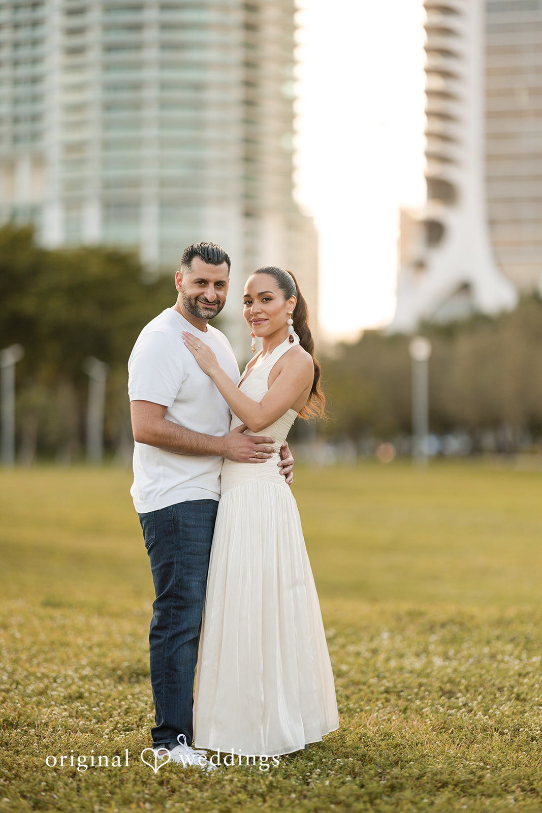 A classic embrace capturing timeless love.