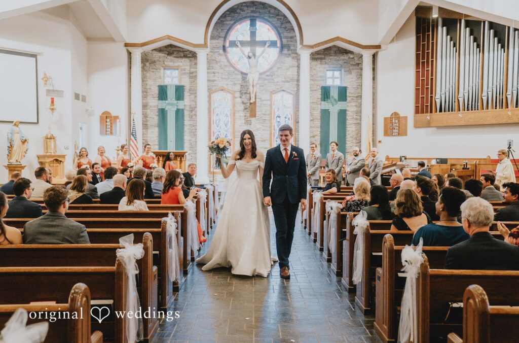 This ceremony aisle photo was documented by an Atlanta Wedding Photographer from a central perspective.