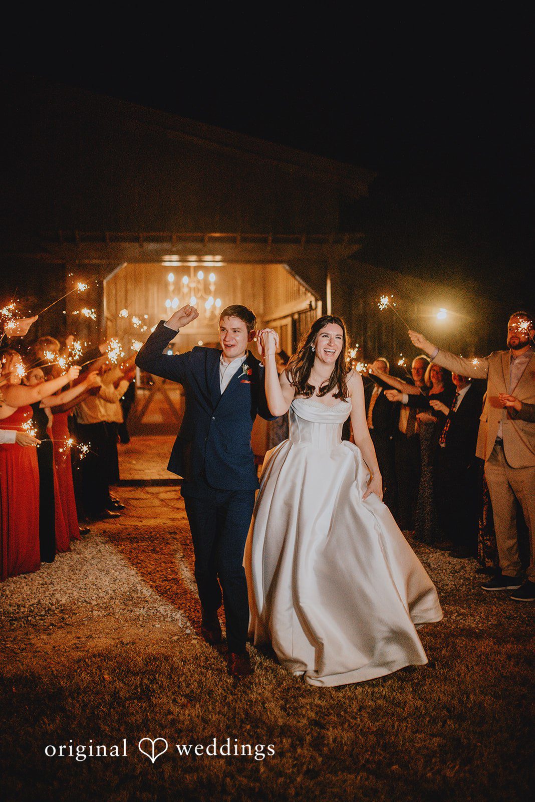 This night celebration scene was photographed by an Atlanta Wedding Photographer using ambient lighting.