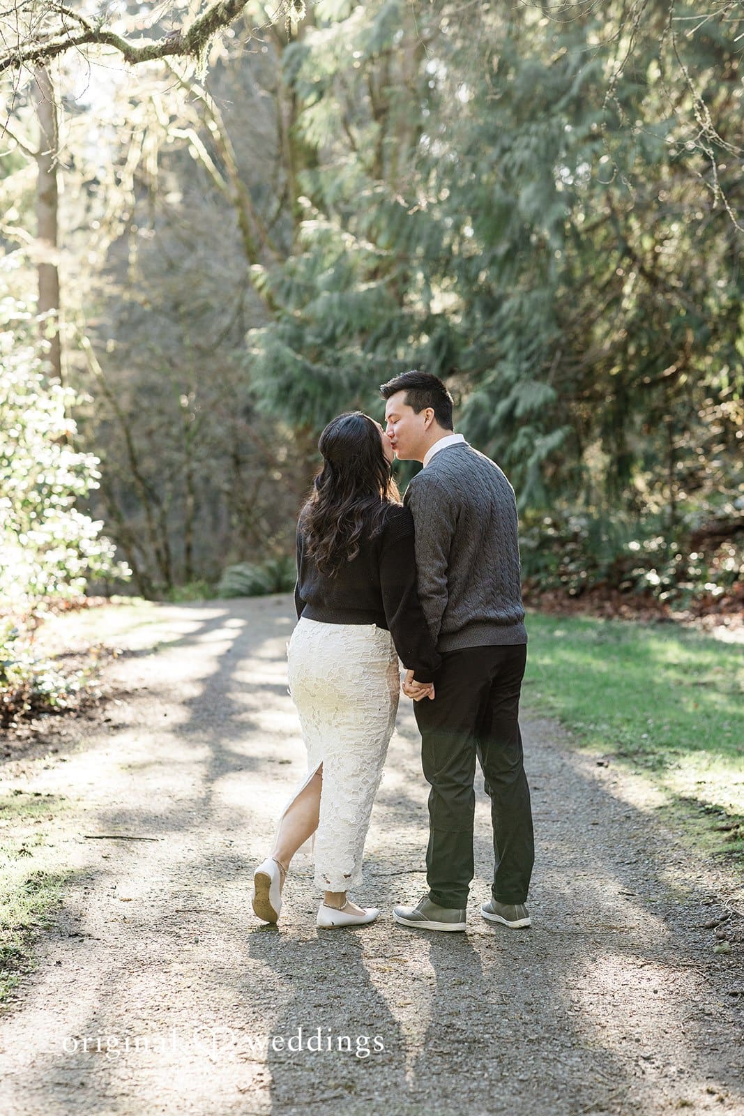 Romantic kiss moment of the couple