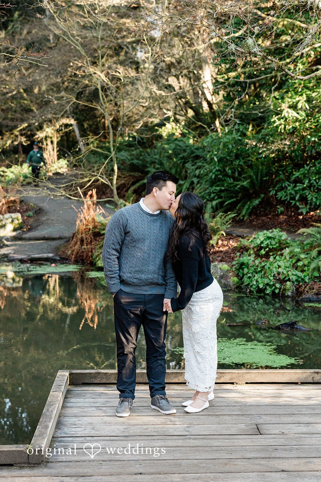 Romantic kiss moment of the couple