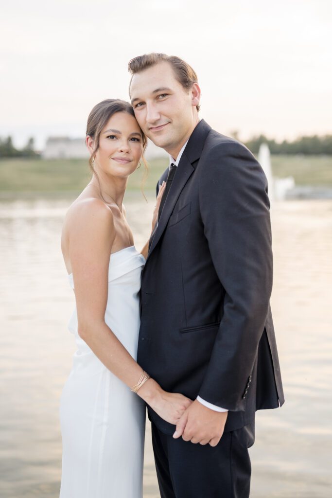 Keenan + Megan bride and groom posing at best wedding venues st louis