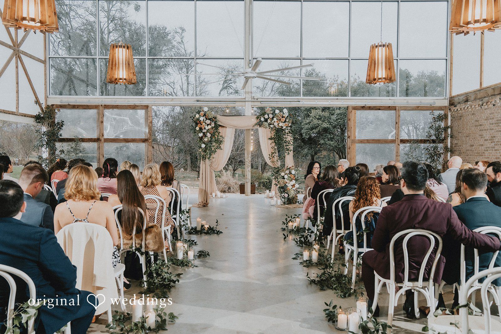 The beautiful wedding ceremony space at Barr Mansion