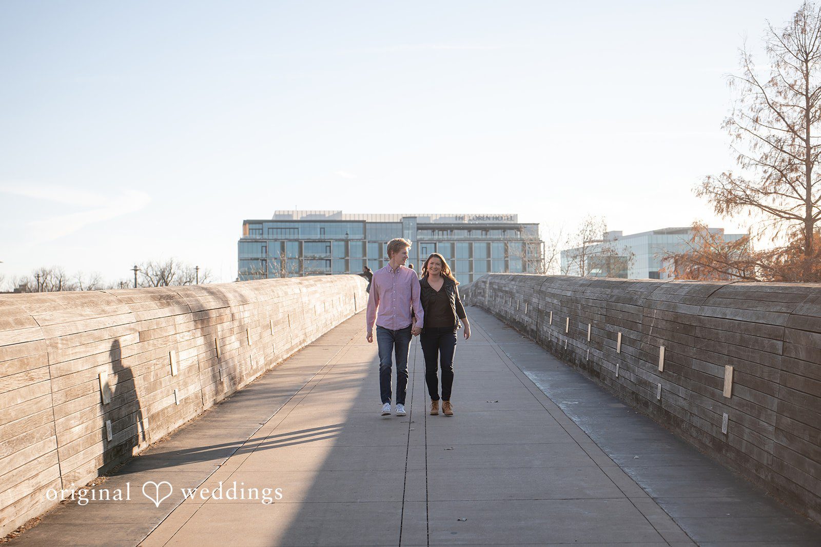 Our Austin wedding photographers took a portrait of the couple taking a walk