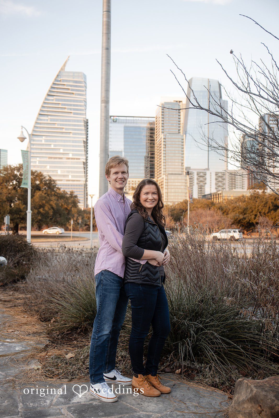 A stunning portrait of the couple at the Butler Metro Park