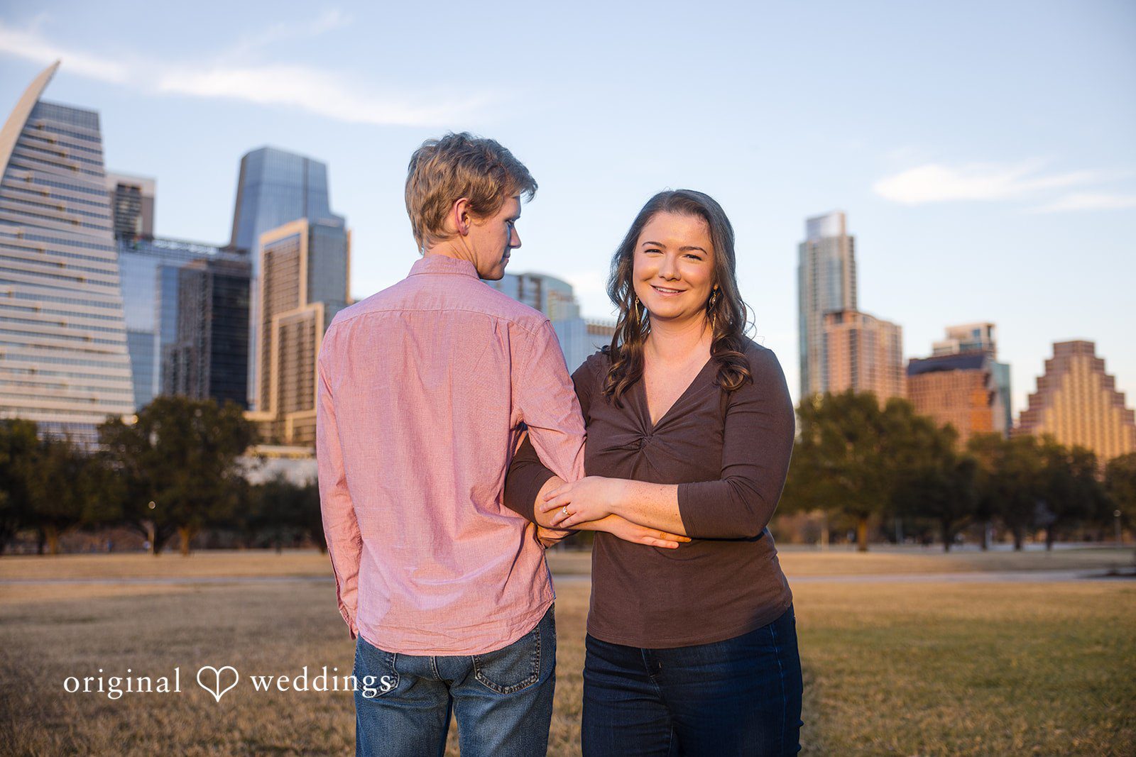 A stylish portrait of the couple