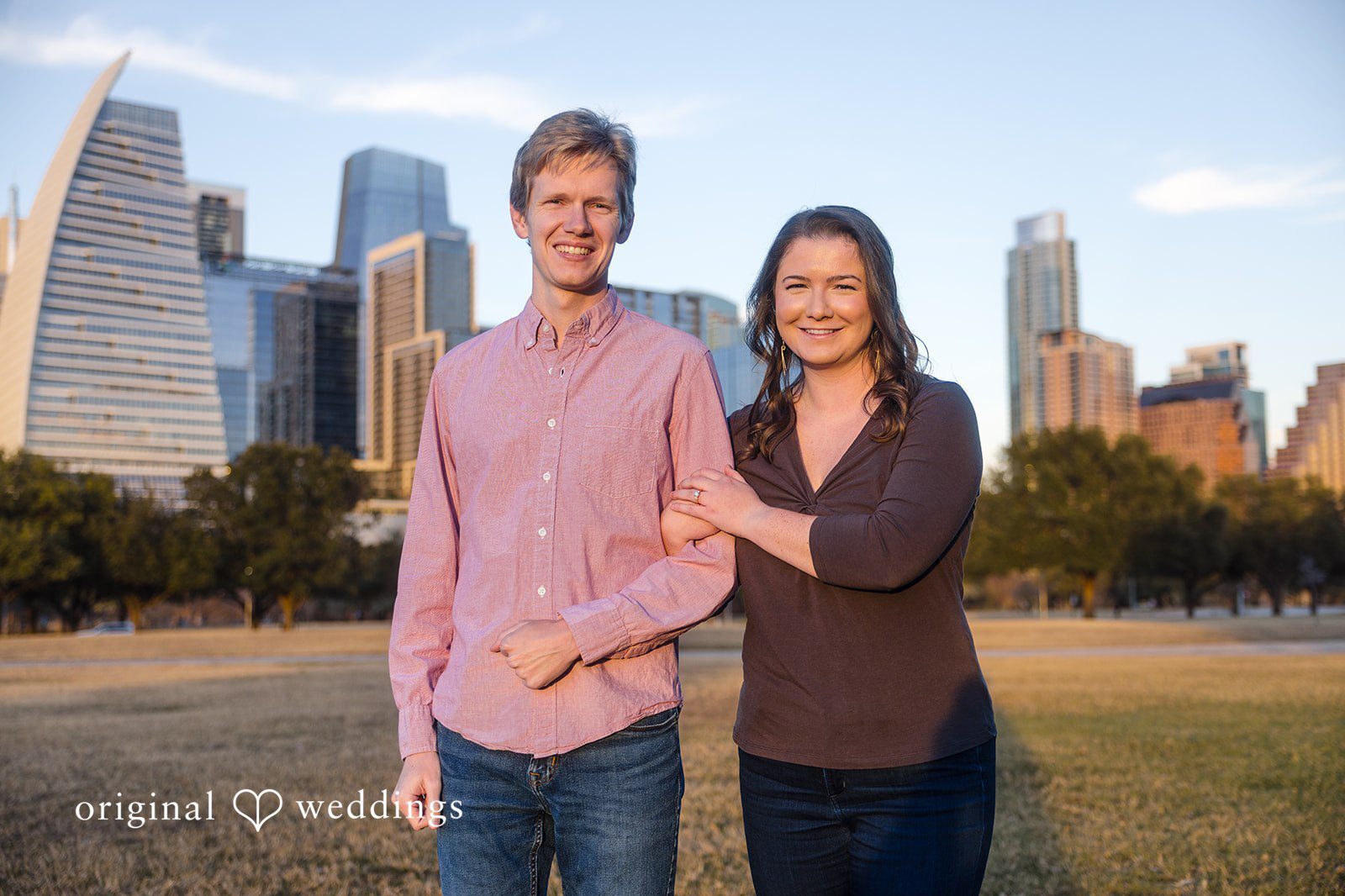 Our Austin wedding photographers at Original Weddings captured a stunning portrait of the couple at the Butler Metro Park