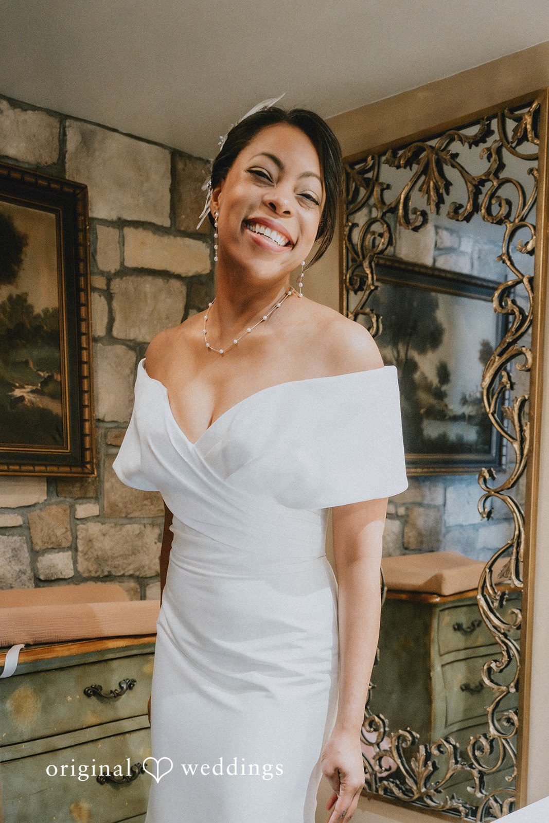 Stunning portrait picture of bride