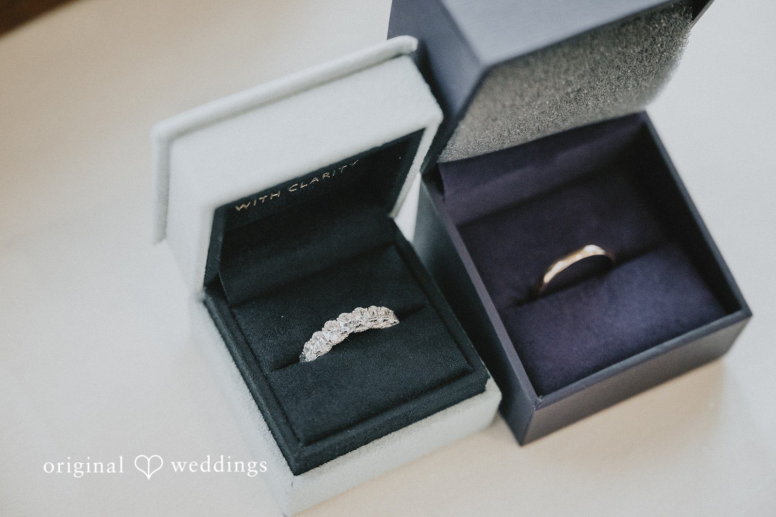 DC Wedding Photographer capturing wedding rings detail at Cedar Knoll by Original Weddings