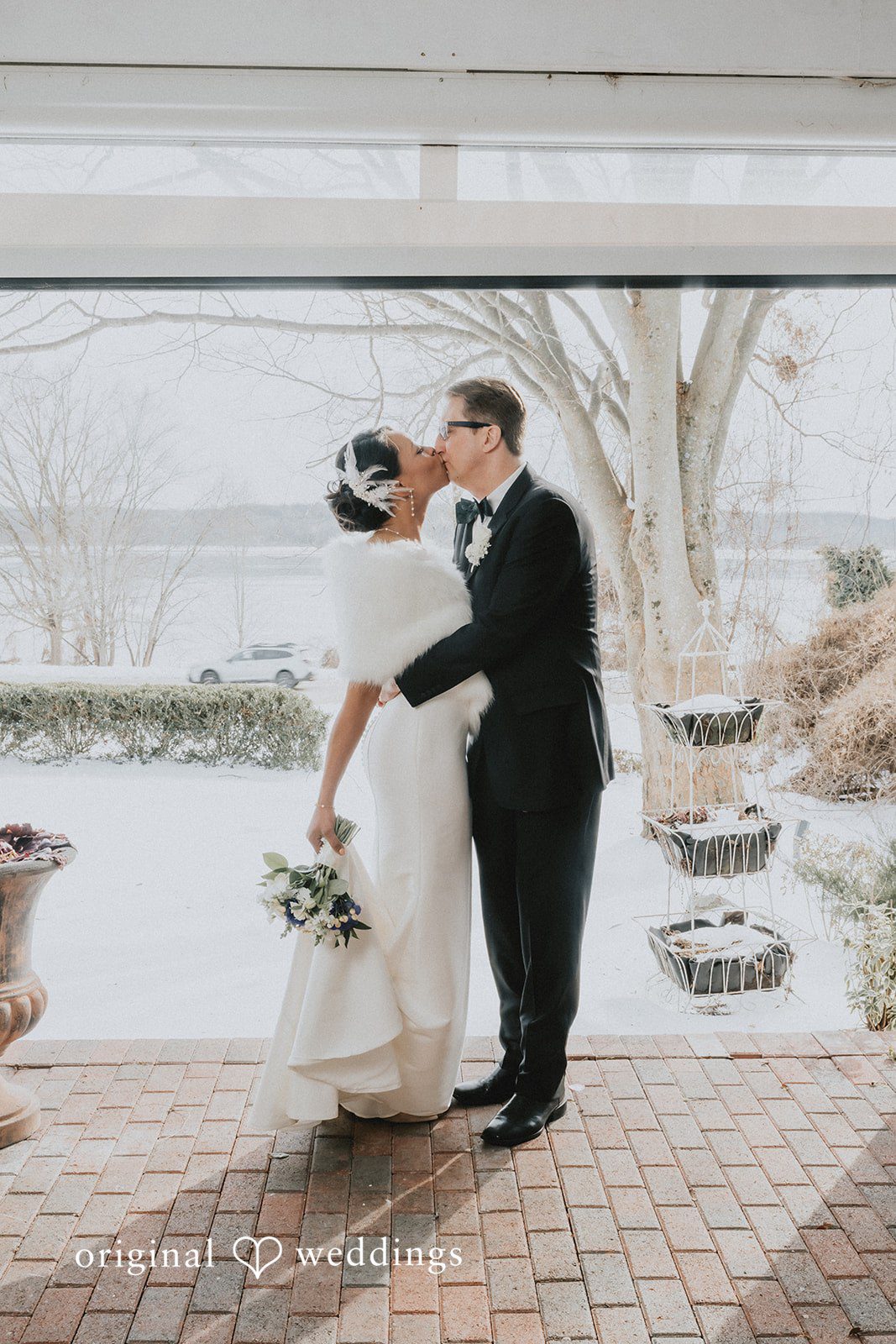 Couple sealing their love with a kiss
