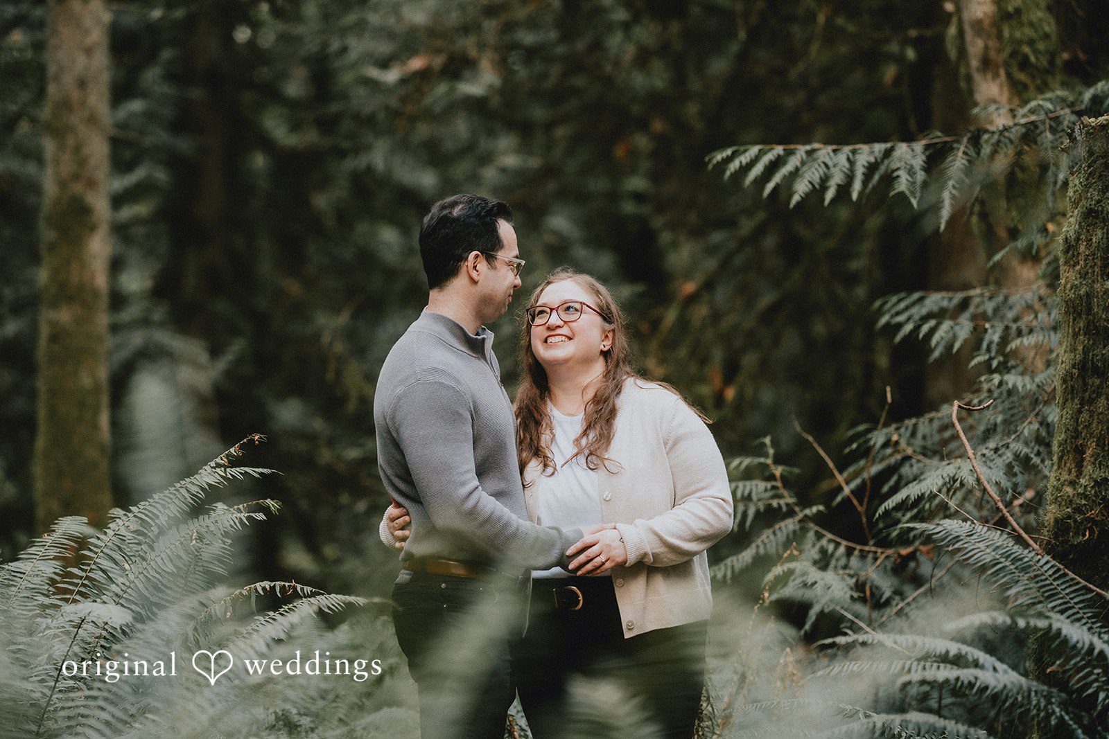 Couple posing together at Coal Creek Natural Area.