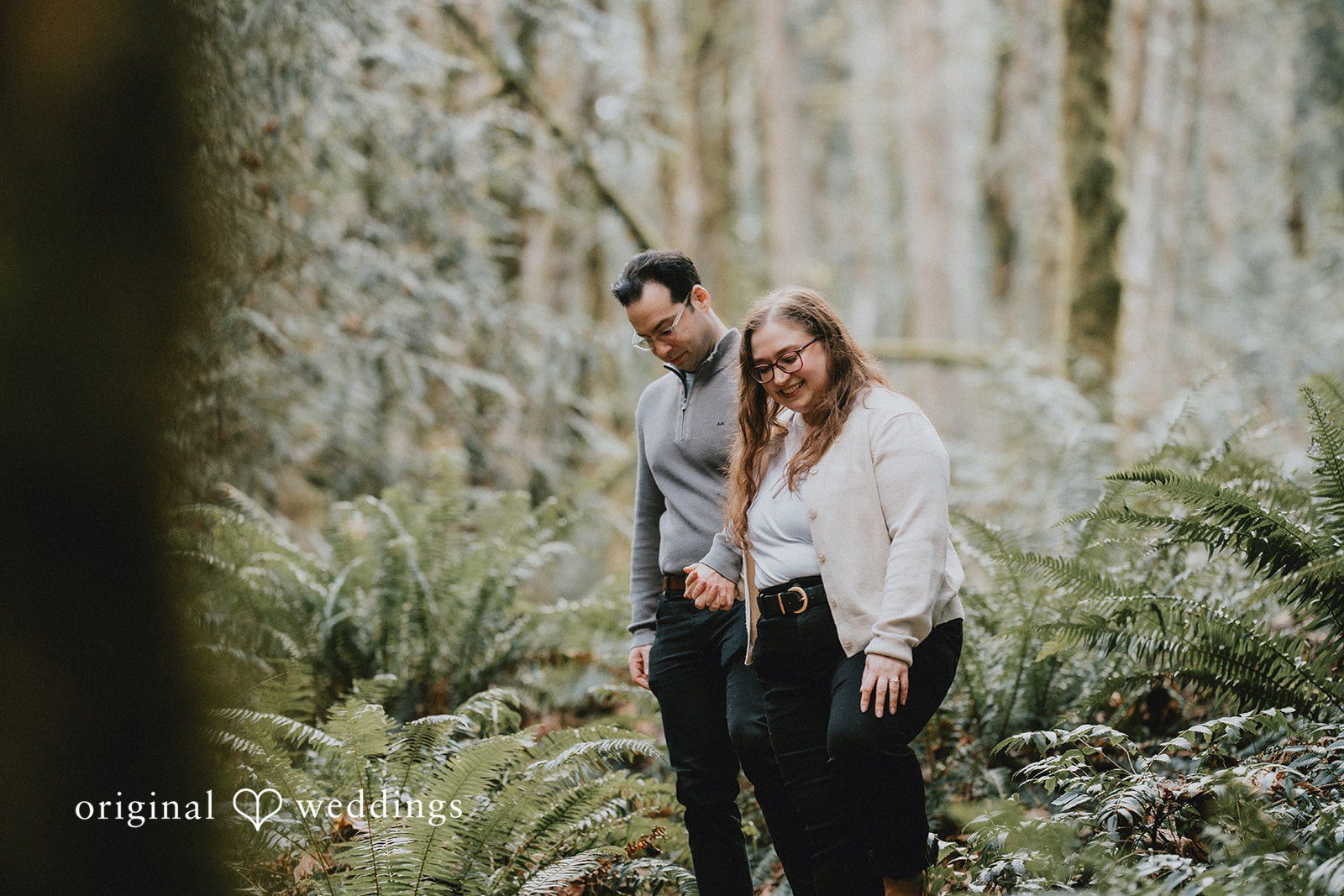 Couple walking together, enjoying a quiet moment.