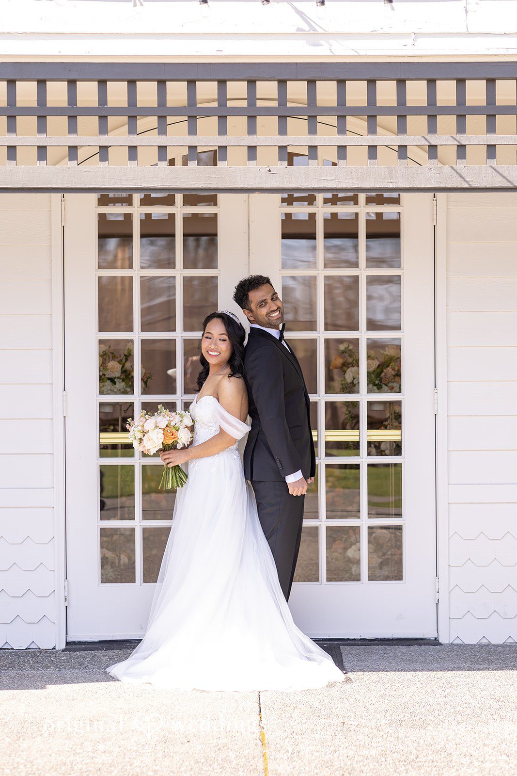 A stunning portrait of the couple at Columbia Collective