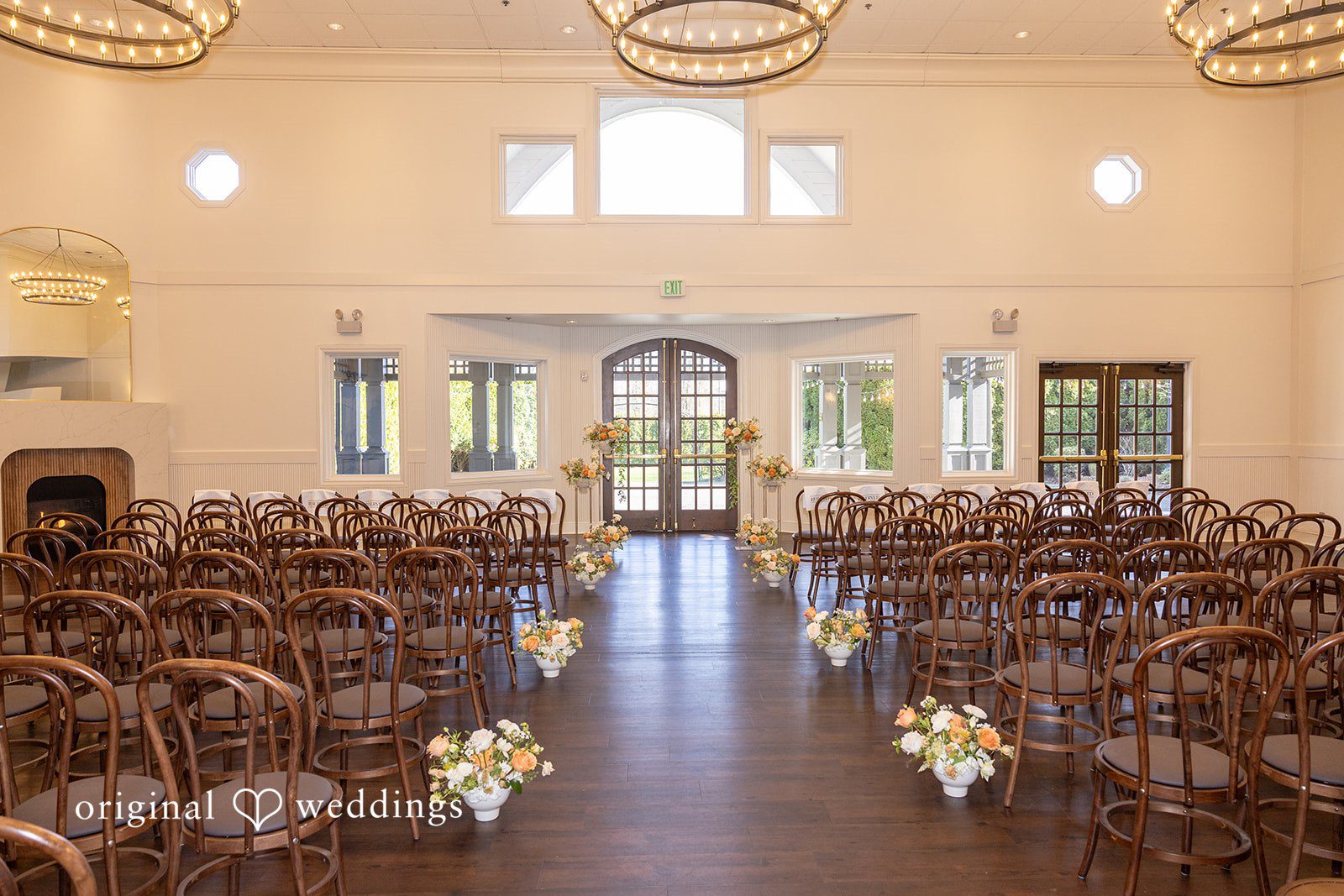 The wedding ceremony room at Columbia Collective