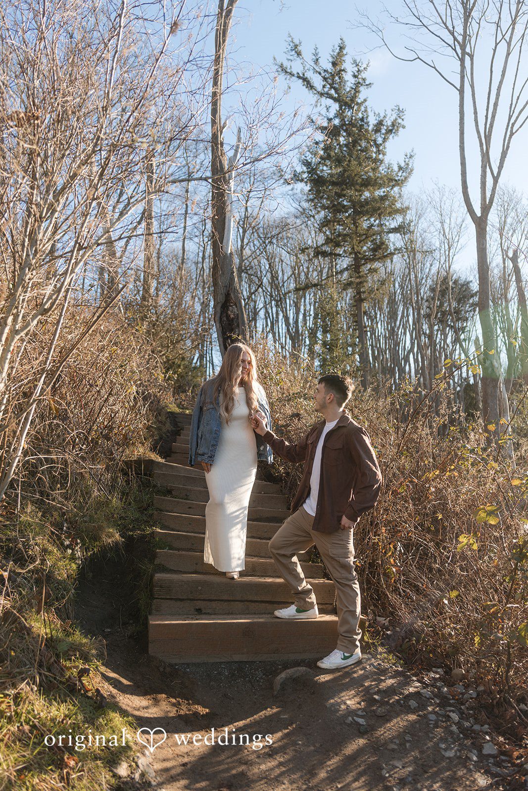 Engagement photography services capturing love on a scenic trail