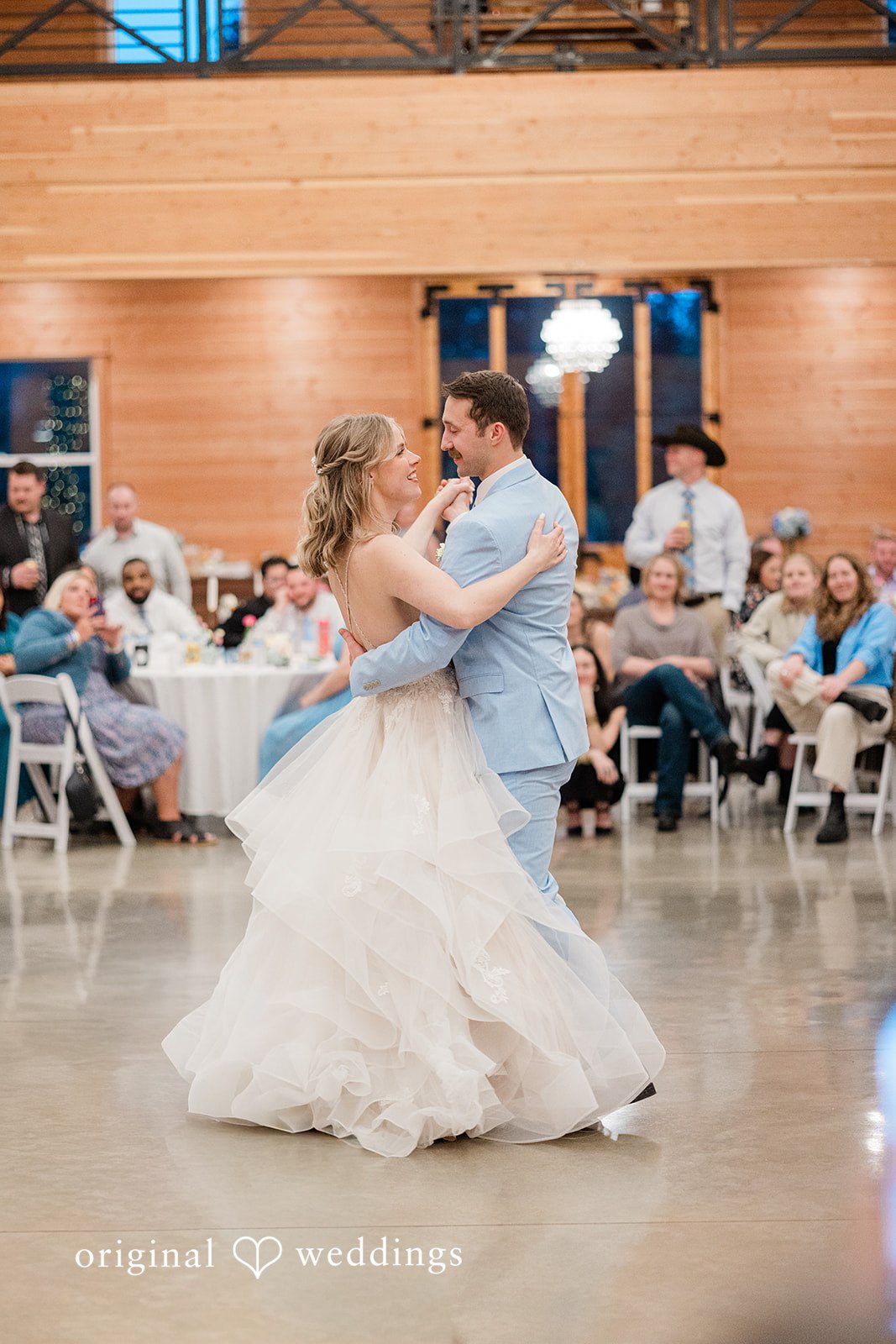 Aubrey + Casey The couple shares a romantic first dance in front of their loved ones.