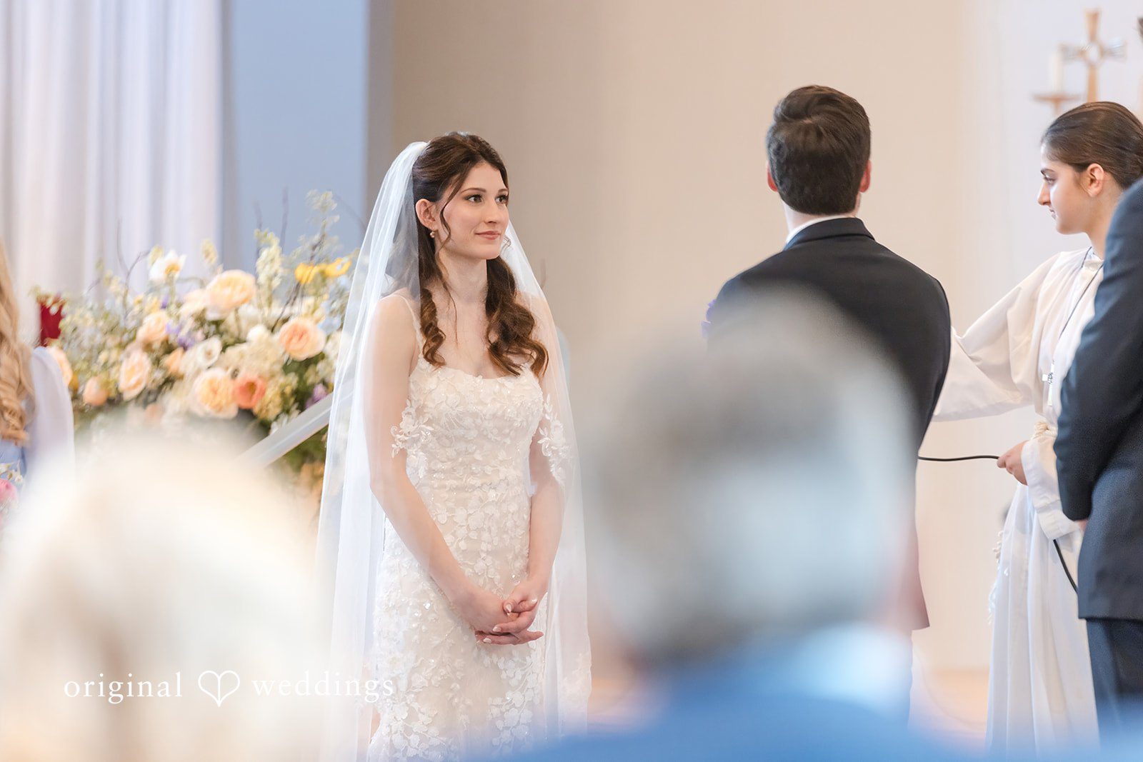 February 14, 2026 – Kelsey & Jensen – (ID-4399) Close-up of couple standing during wedding ceremony at Edmonds Waterfront Center