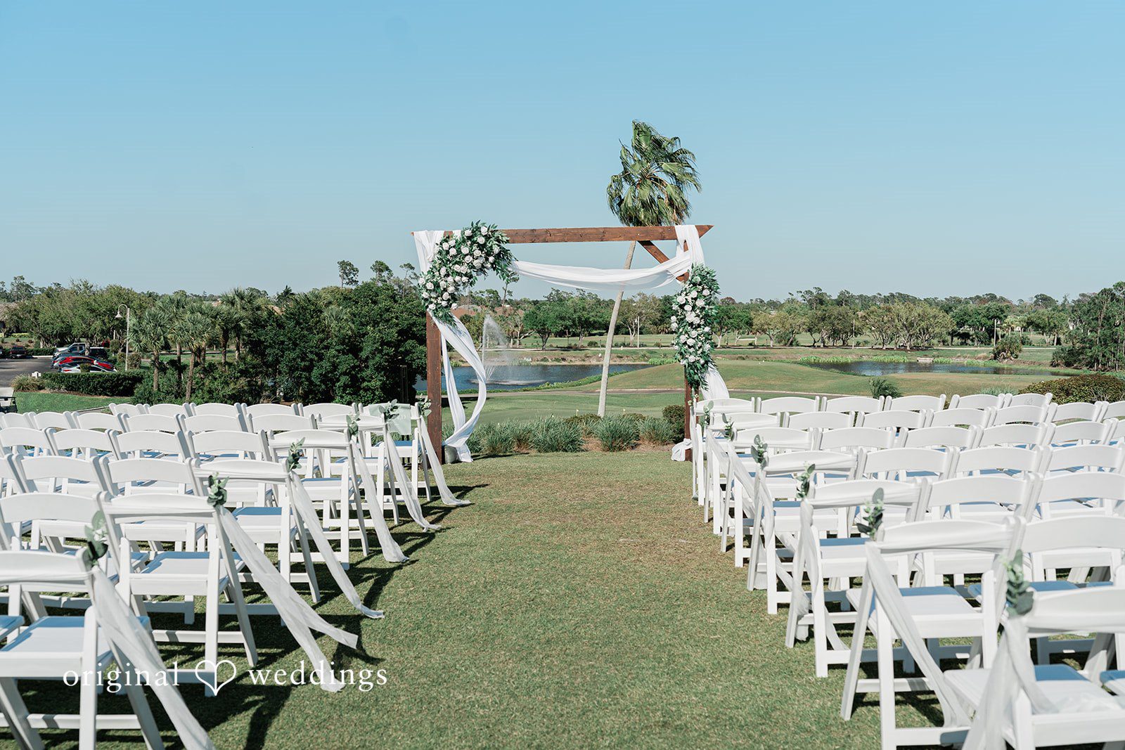 Ceremony set-up picture at Heron Creek Golf & Country Club