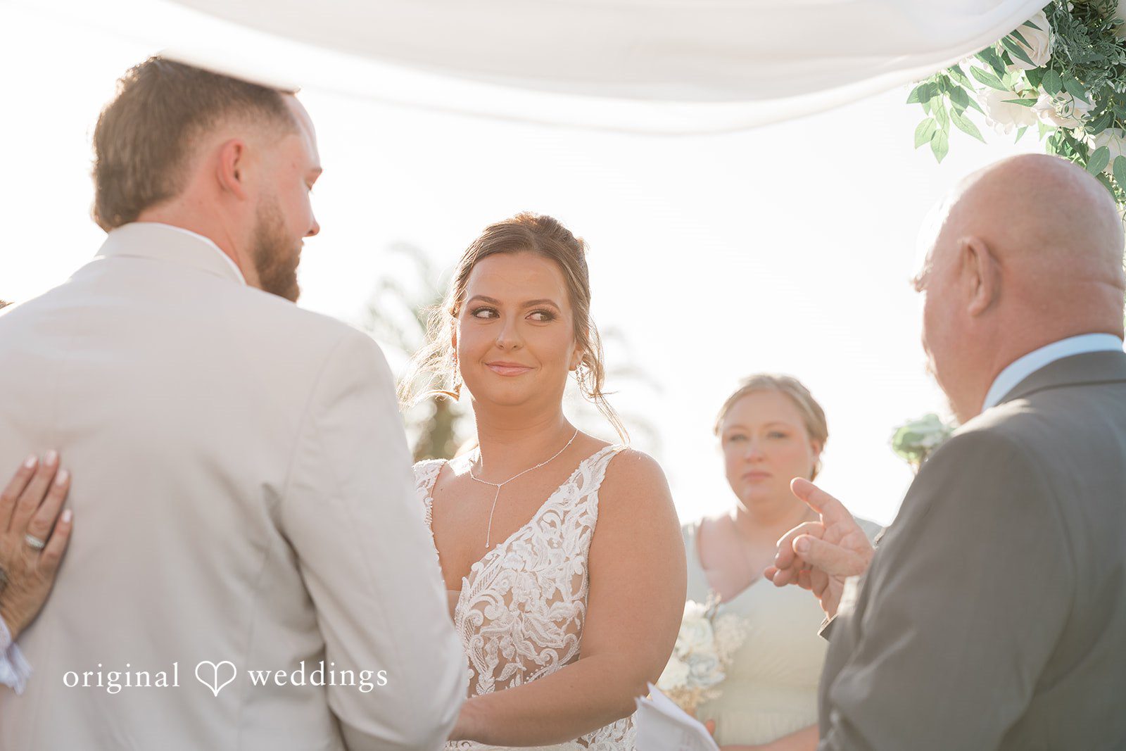 Beautiful picture of couple during ceremony